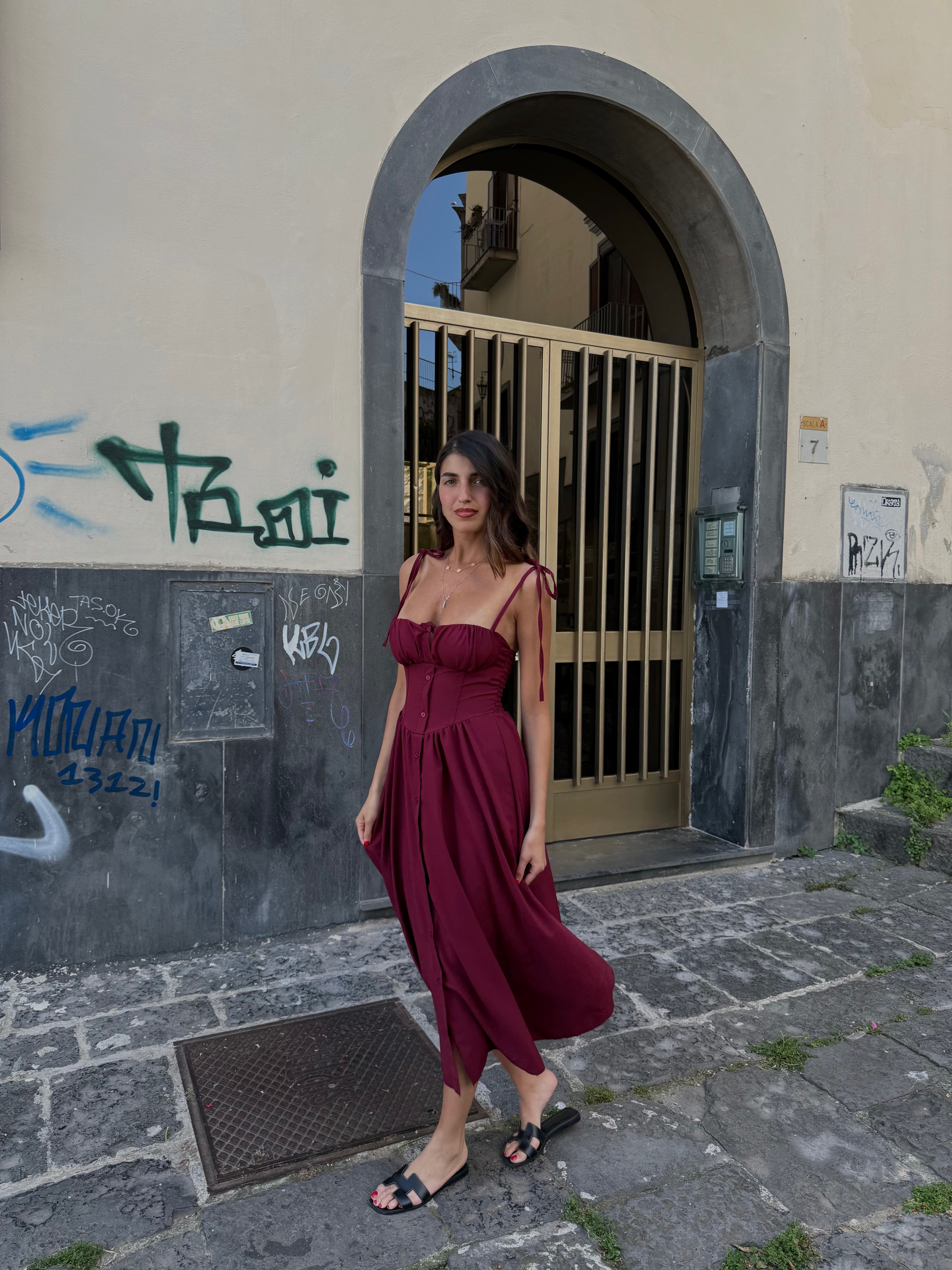 Dress Elisa bordeaux - LadyB Shop Online