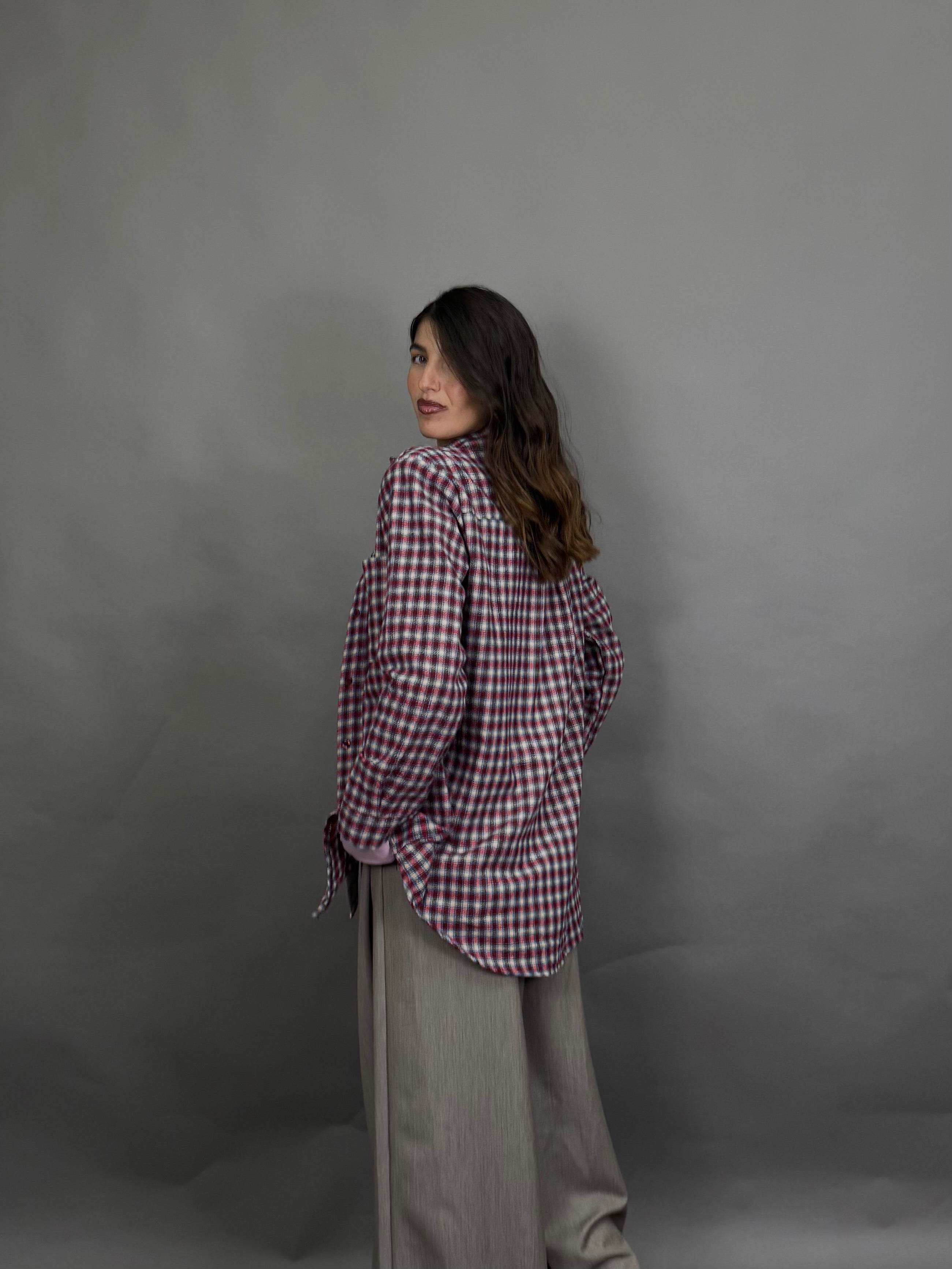 Camicia in flanella rossa