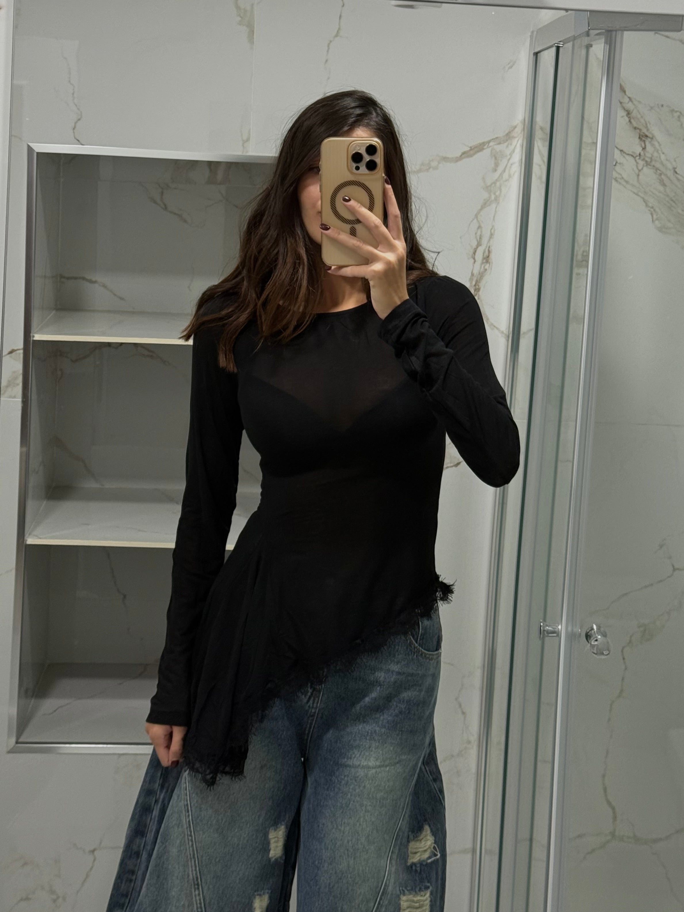 Maglia cachemire lumina nero