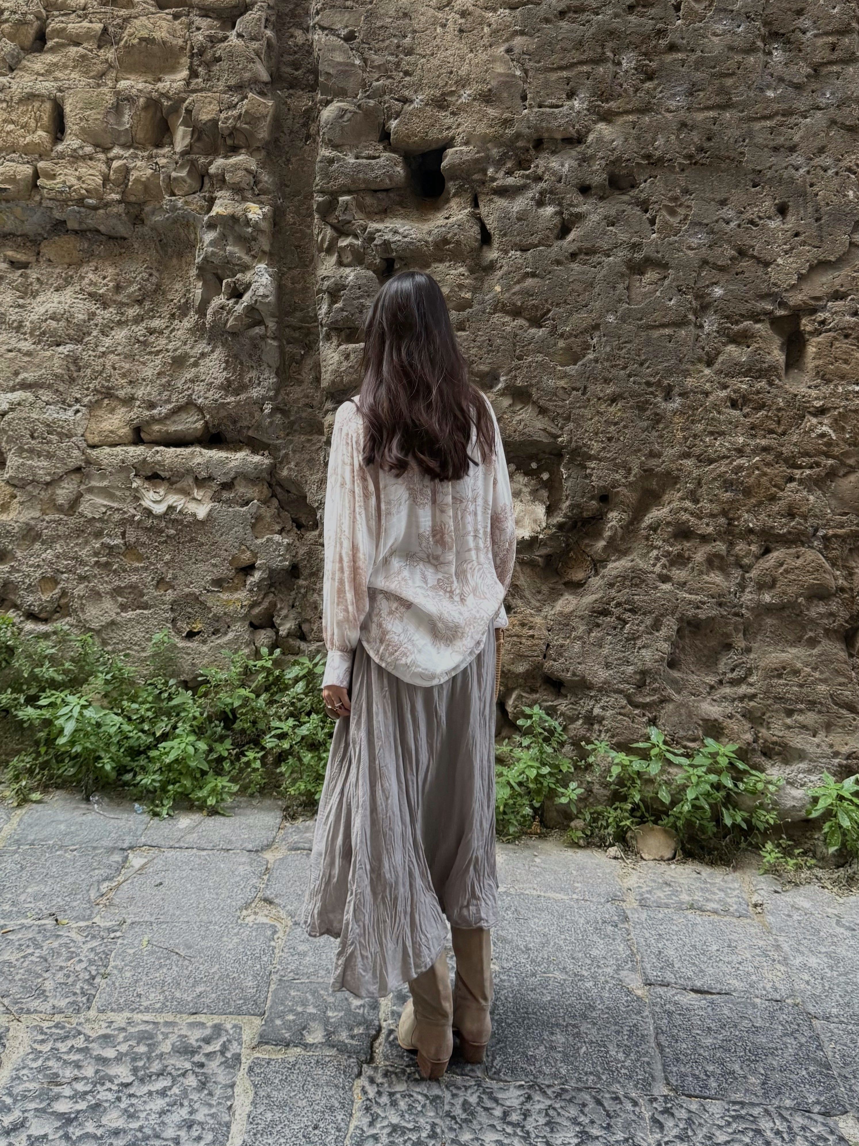 Gonna in cotone fango - LadyB Shop Online