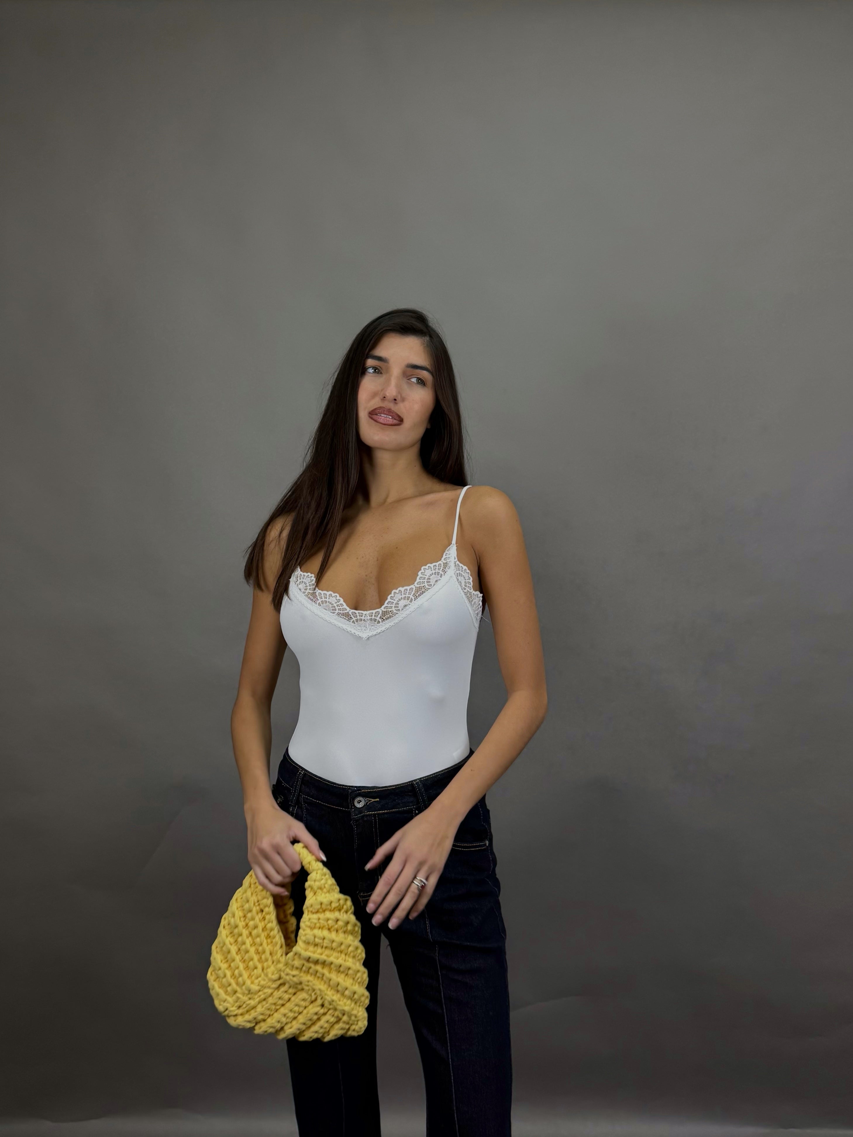Body pizzo bianco
