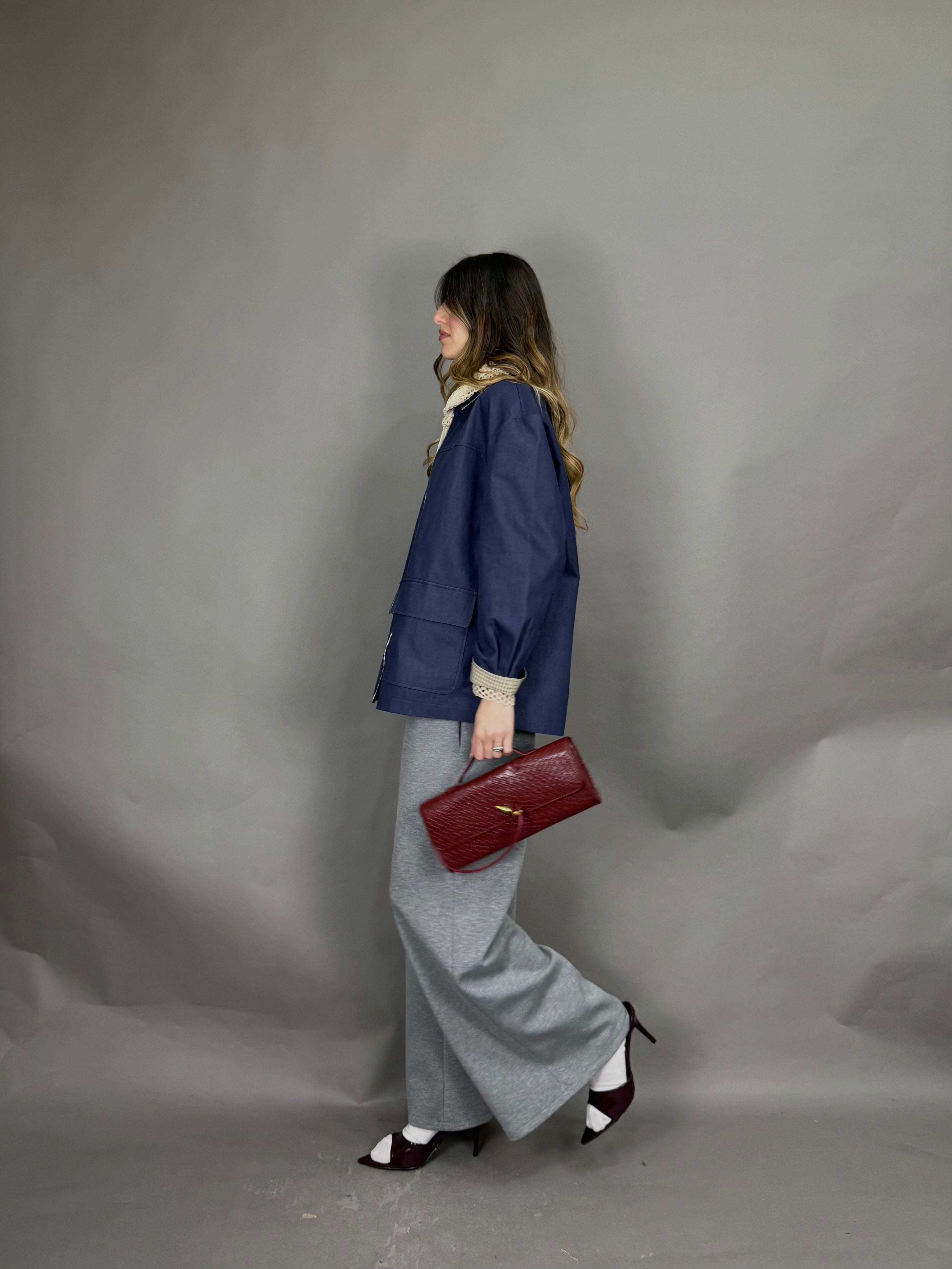 Panta tuta garzato grigio - LadyB Shop Online