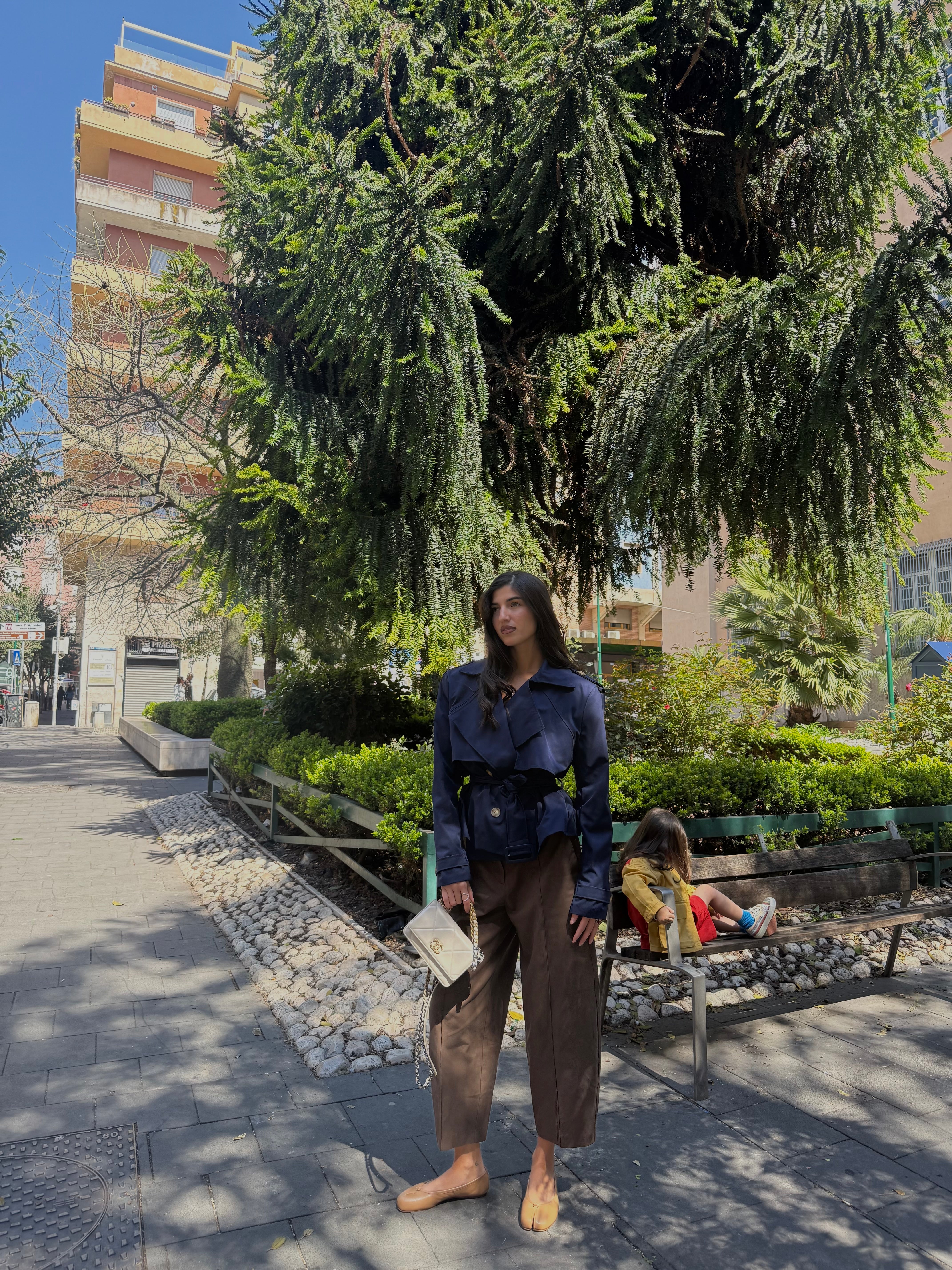 Trench maxi spallina by LadyB blu