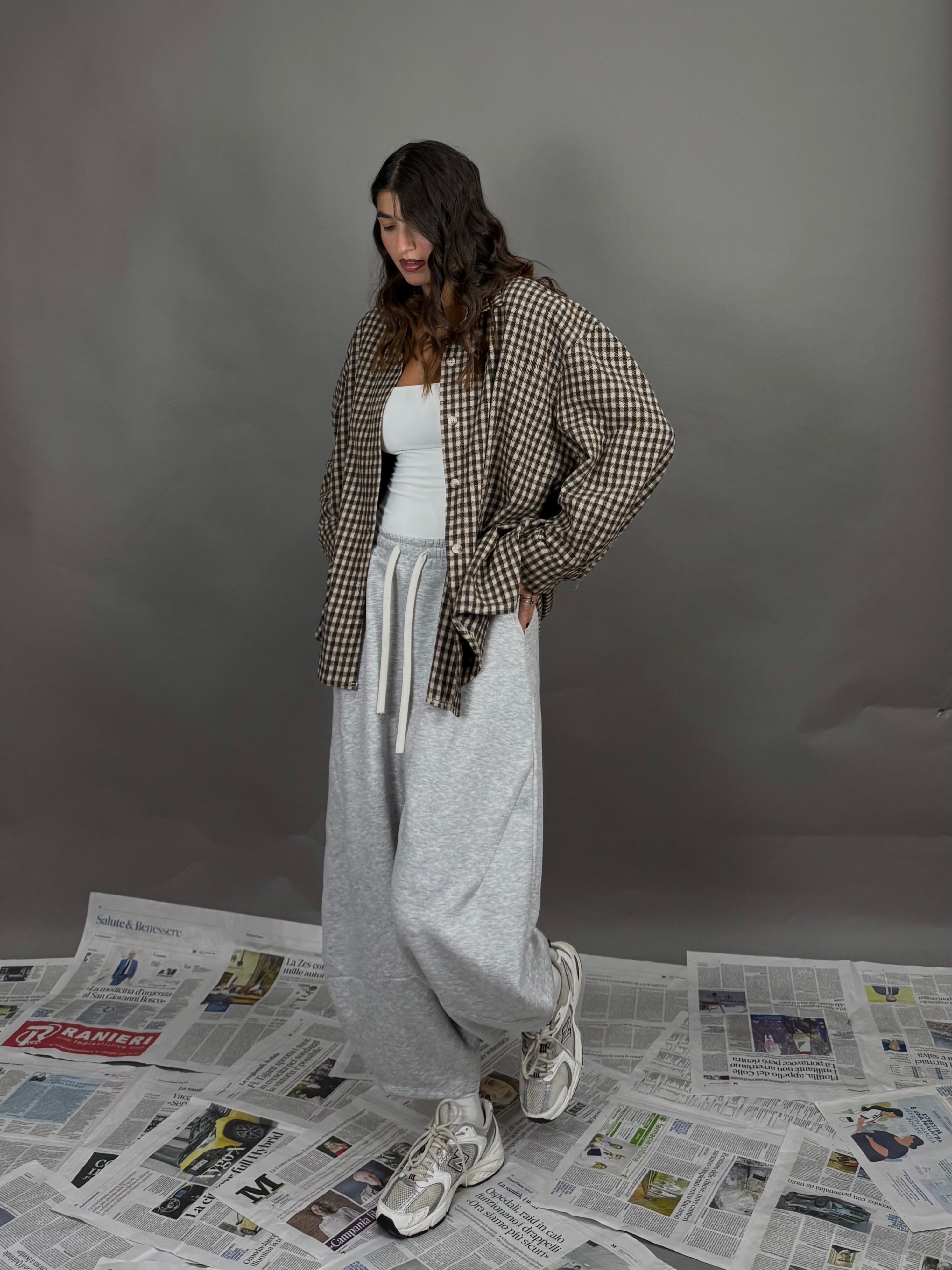 Pantalone tuta ballon grigio
