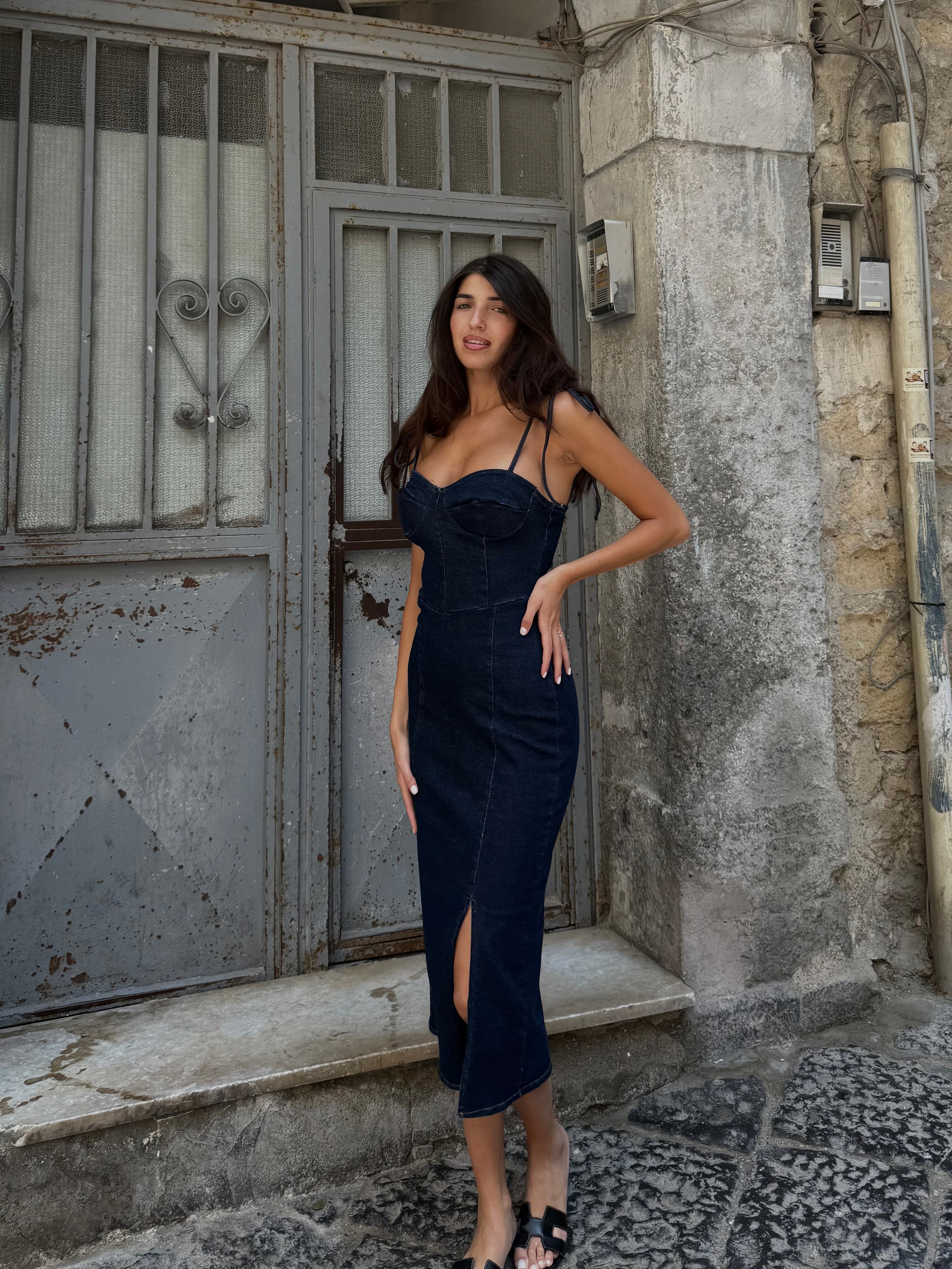 Long dress in denim - LadyB Shop Online
