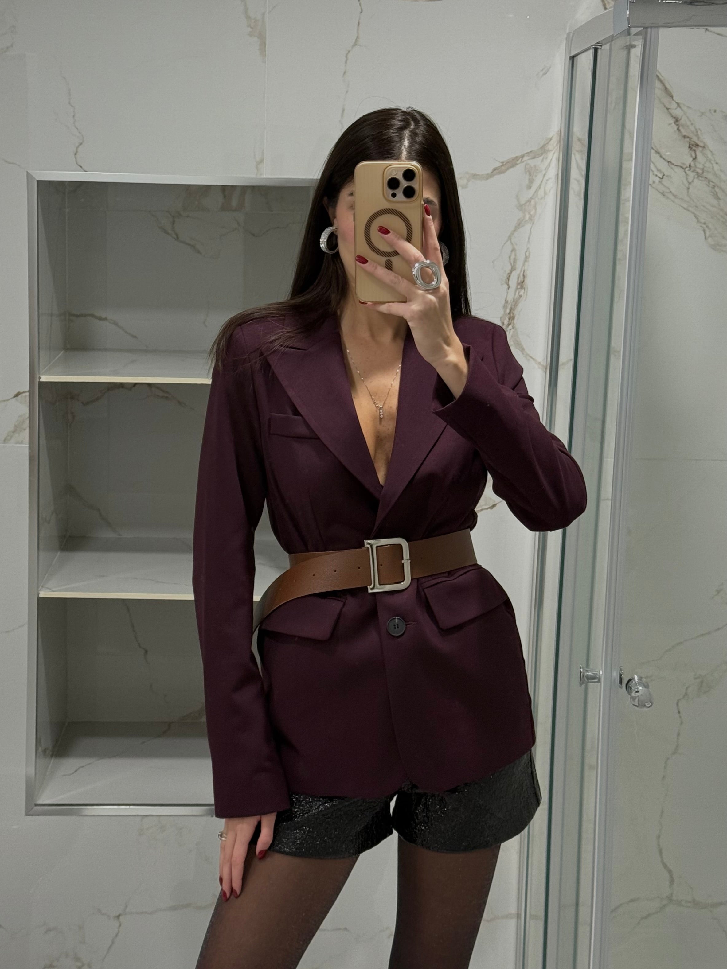 Blazer lumina con cintura