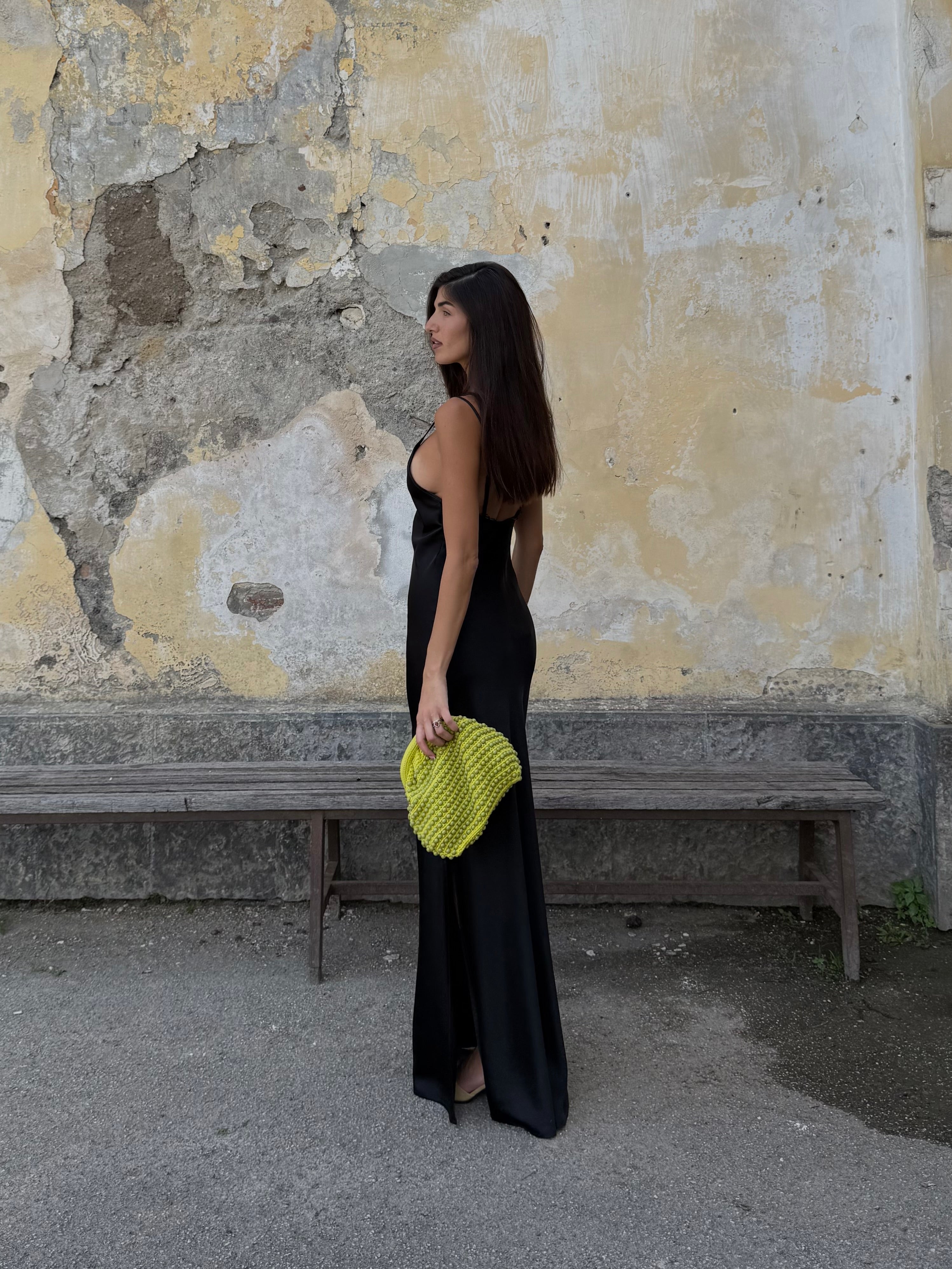 Dress in simil seta by Lumina