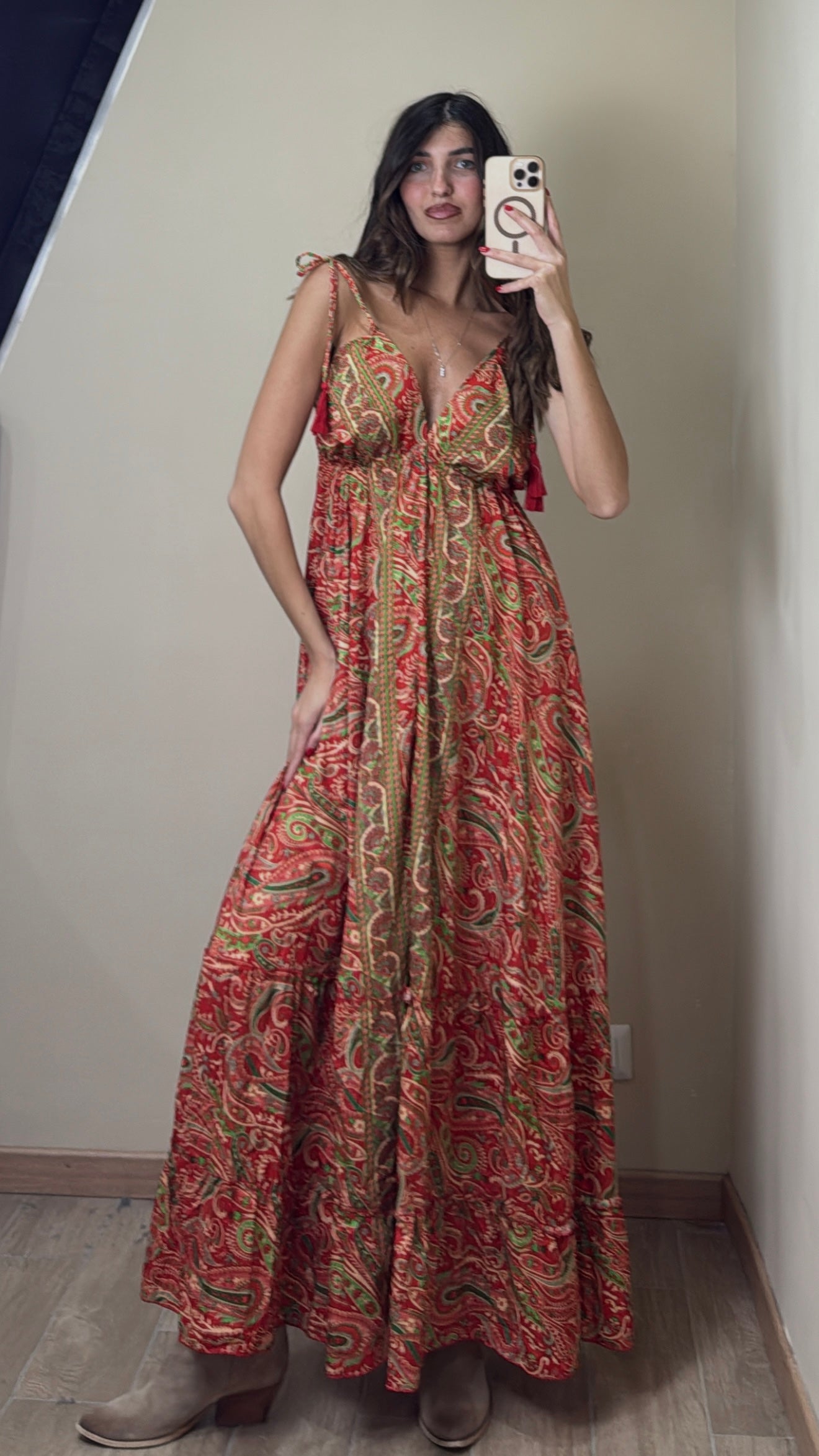 Dress ibizenco rosso - LadyB Shop Online