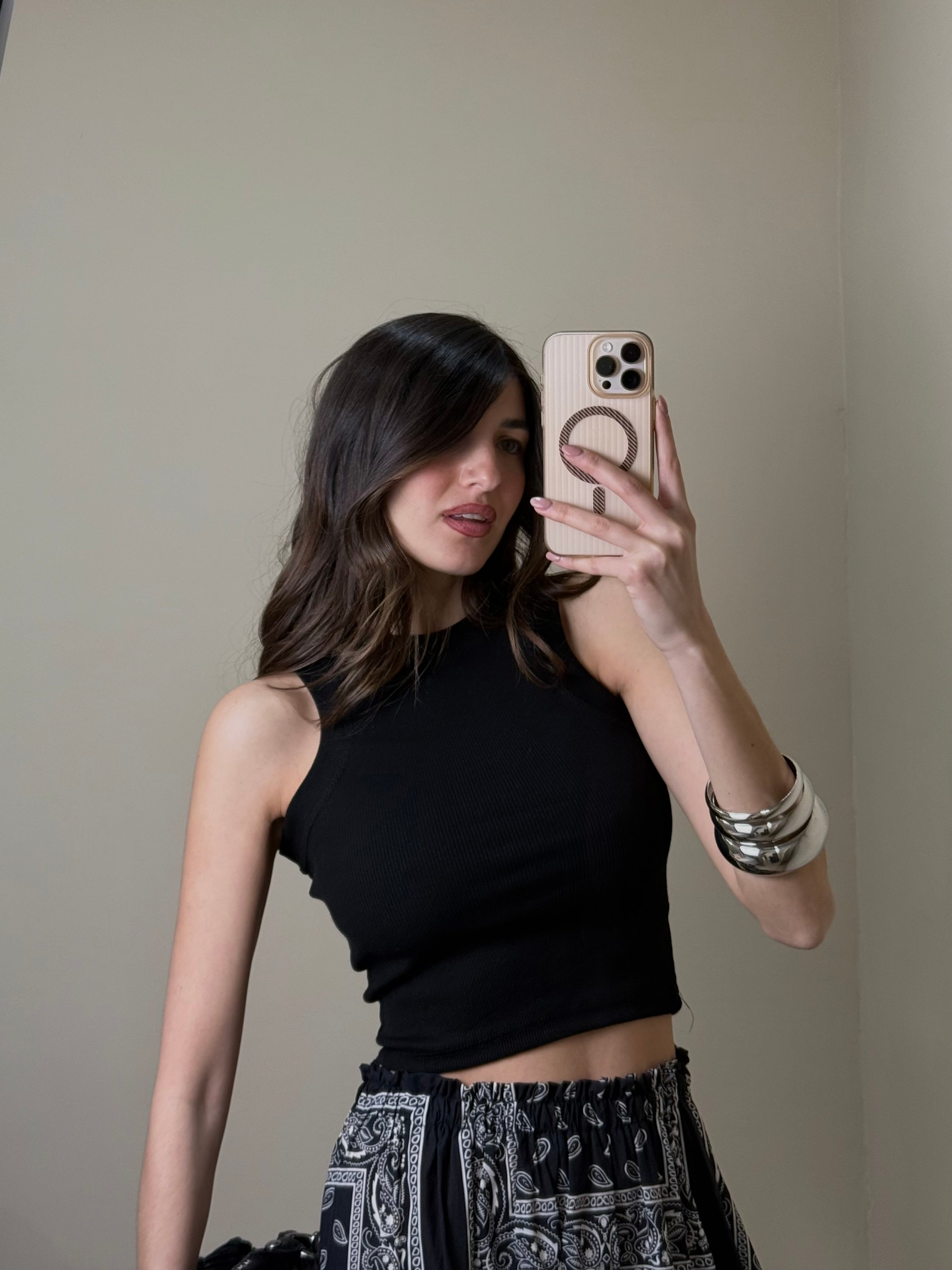 Canotta cotone nera - LadyB Shop Online