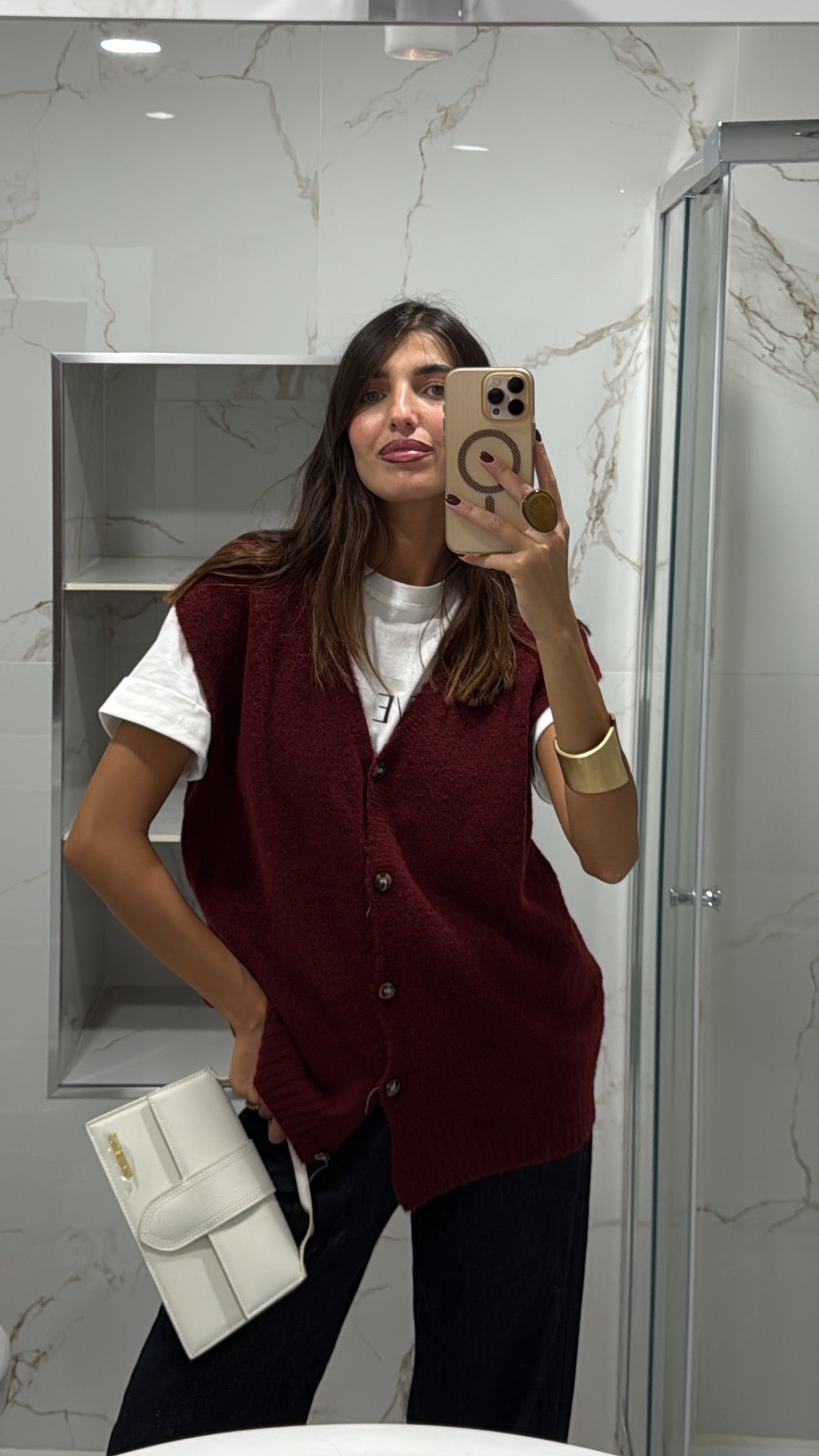 Gilet bordeaux