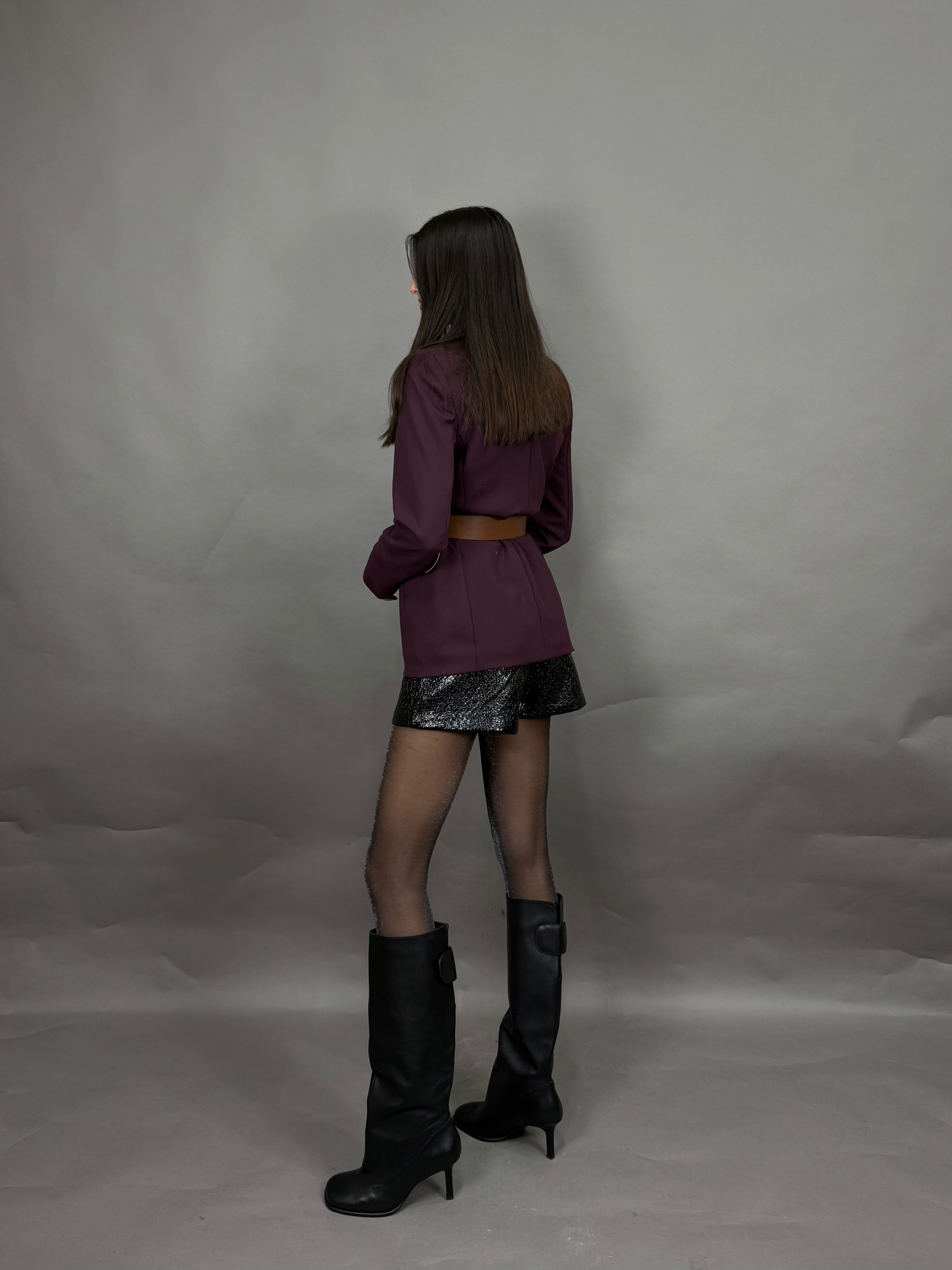 Blazer lumina con cintura