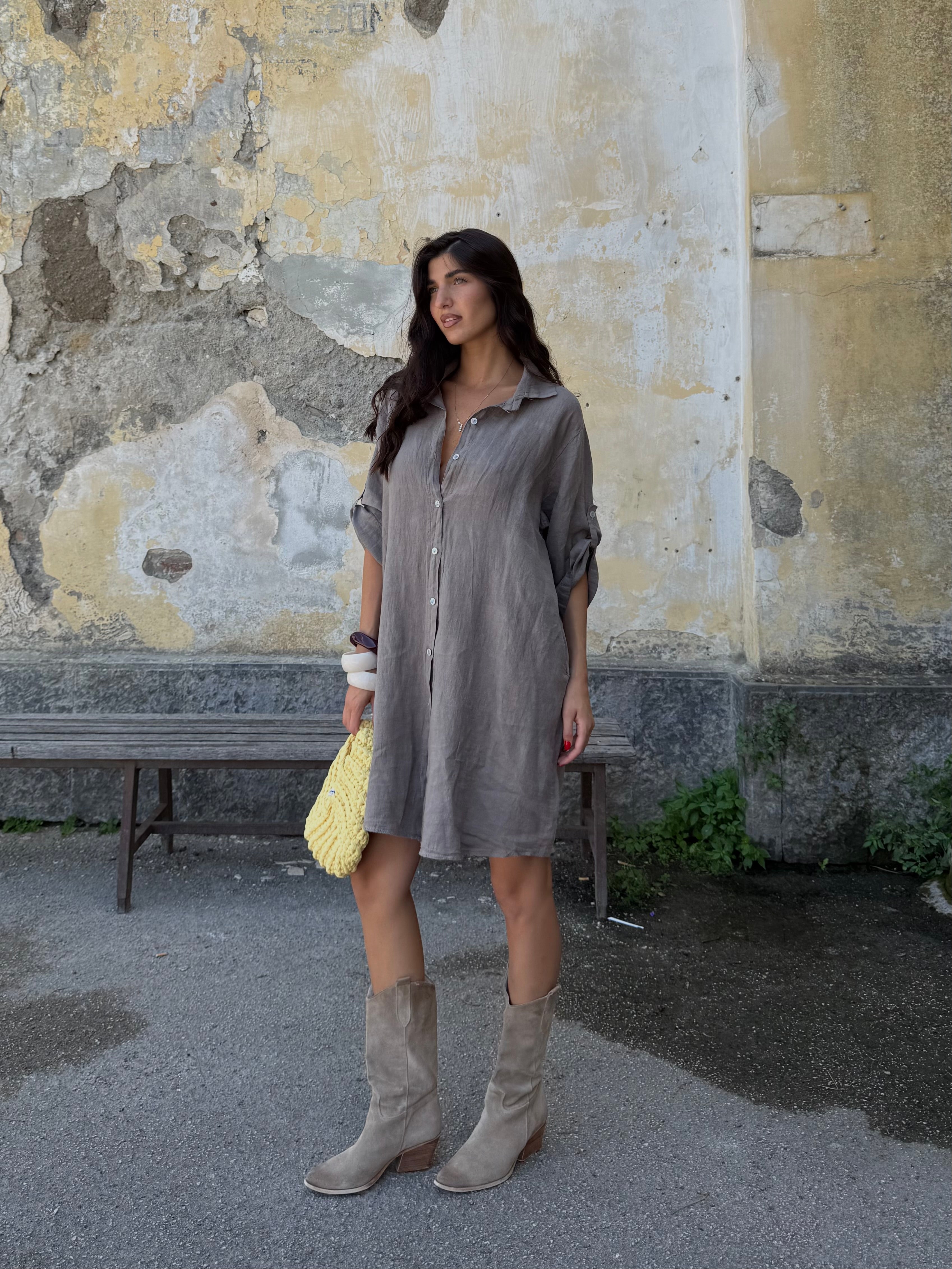 Dress camicia 100% LINO