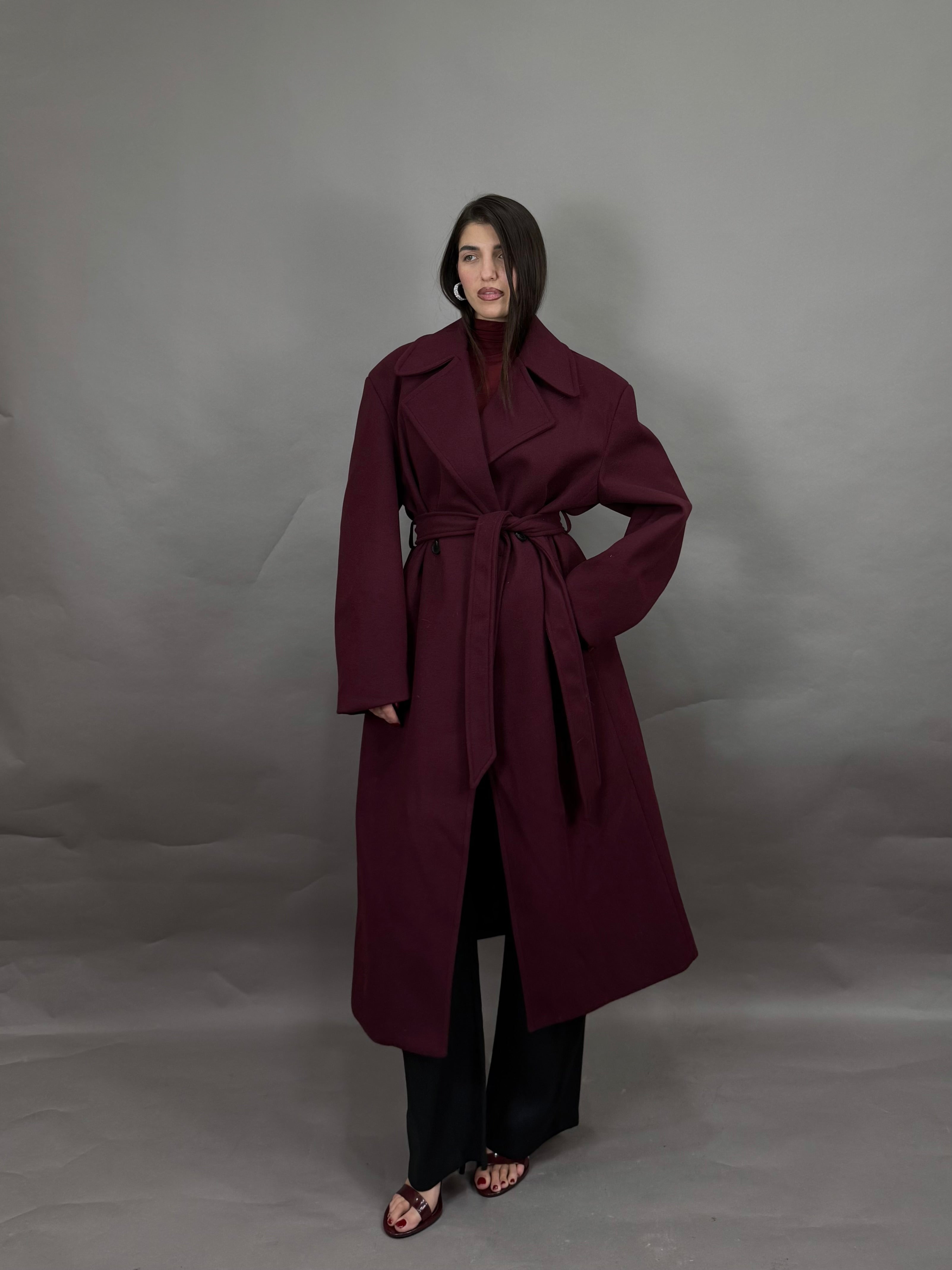 Cappotto bordeaux lumina