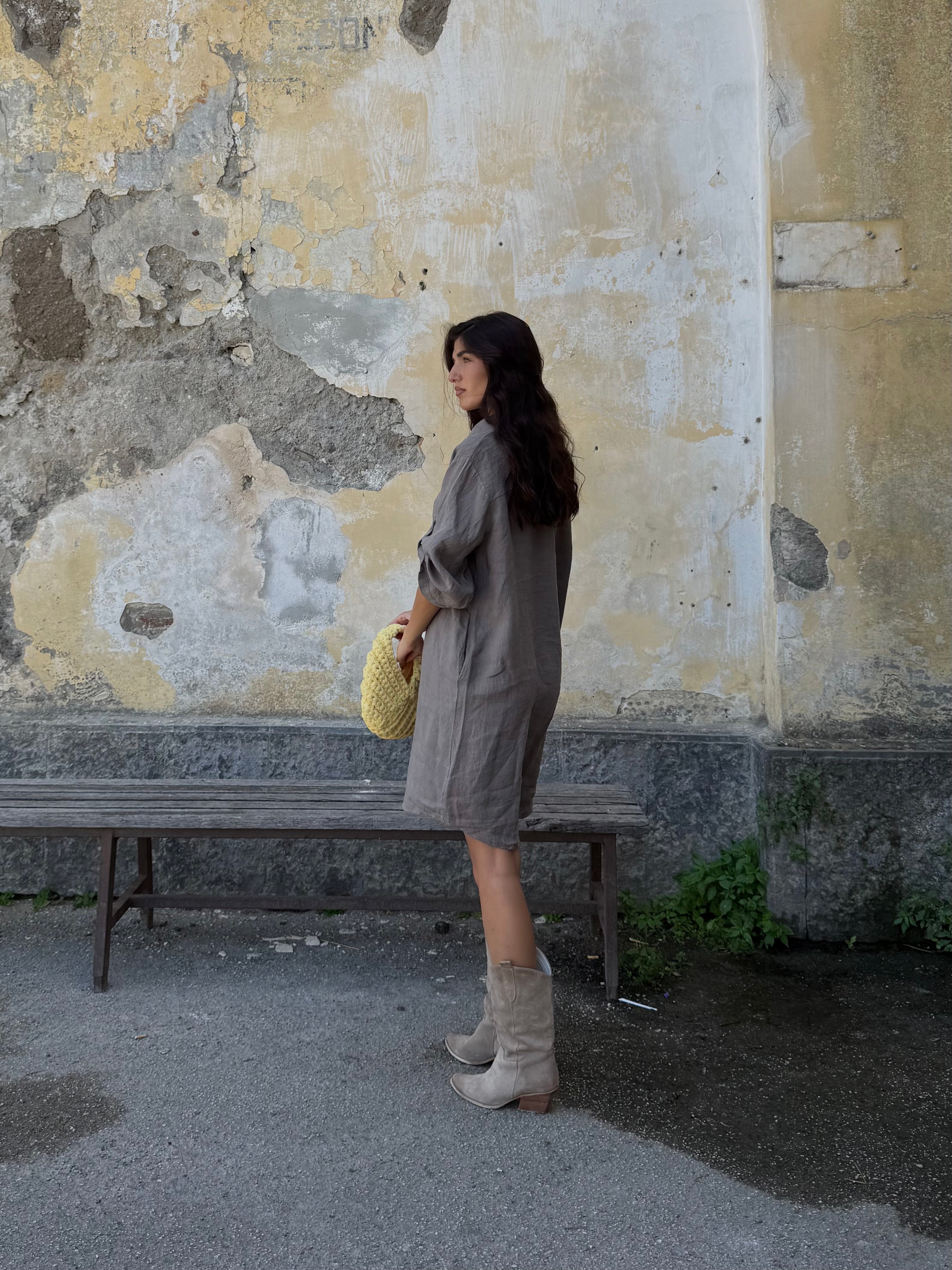 Dress camicia 100% LINO