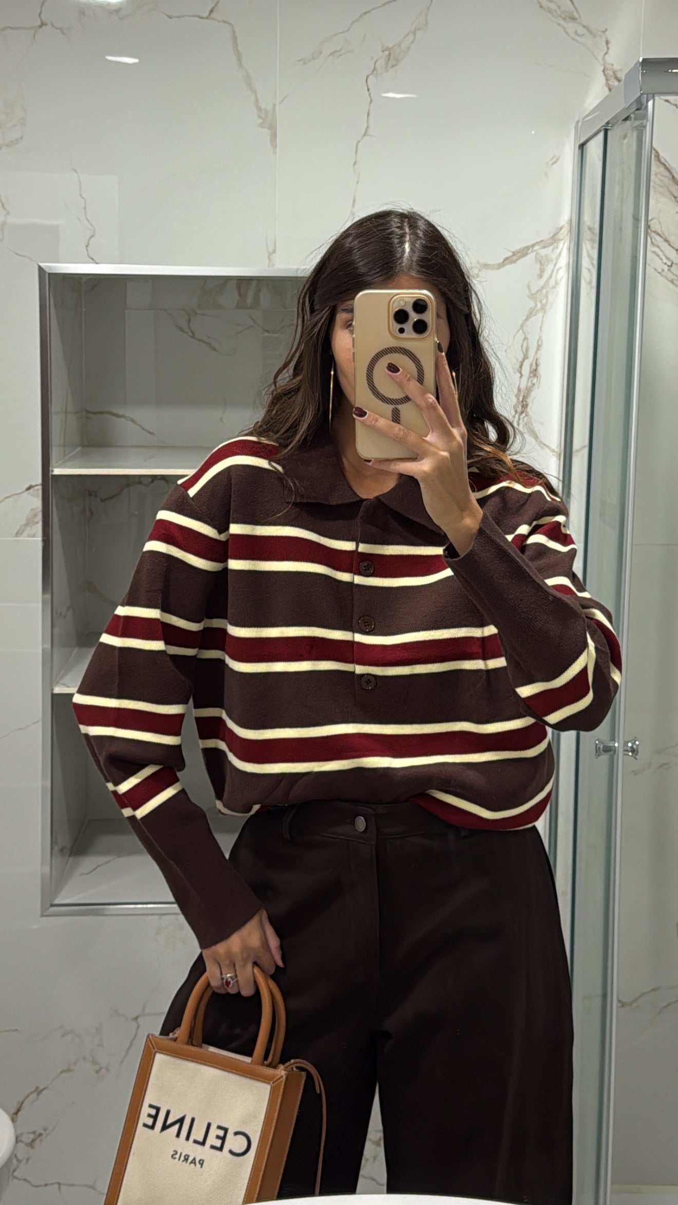 Polo college marrone