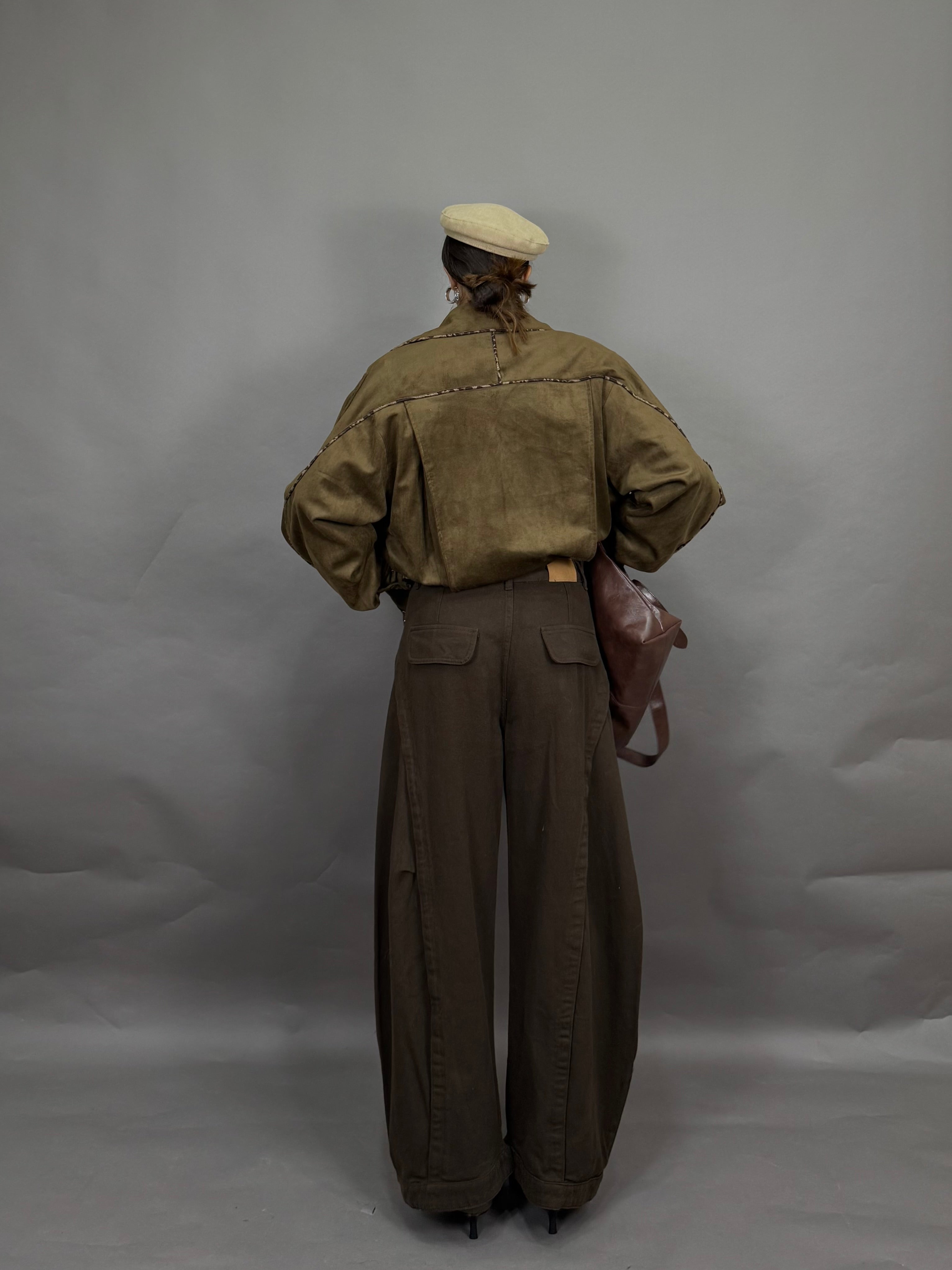 Jeans ballon marrone