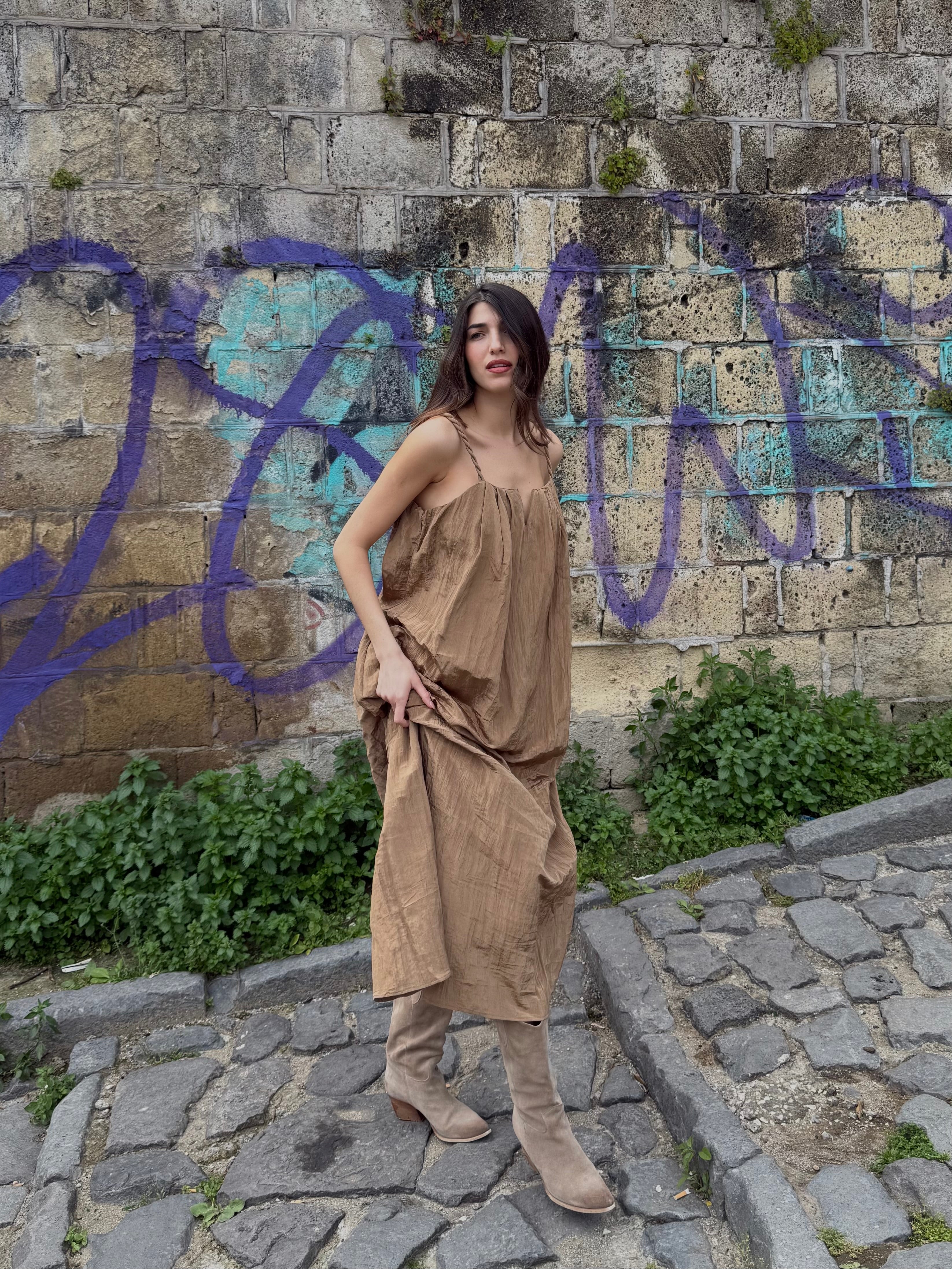 Dress Ambra marrone - LadyB Shop Online