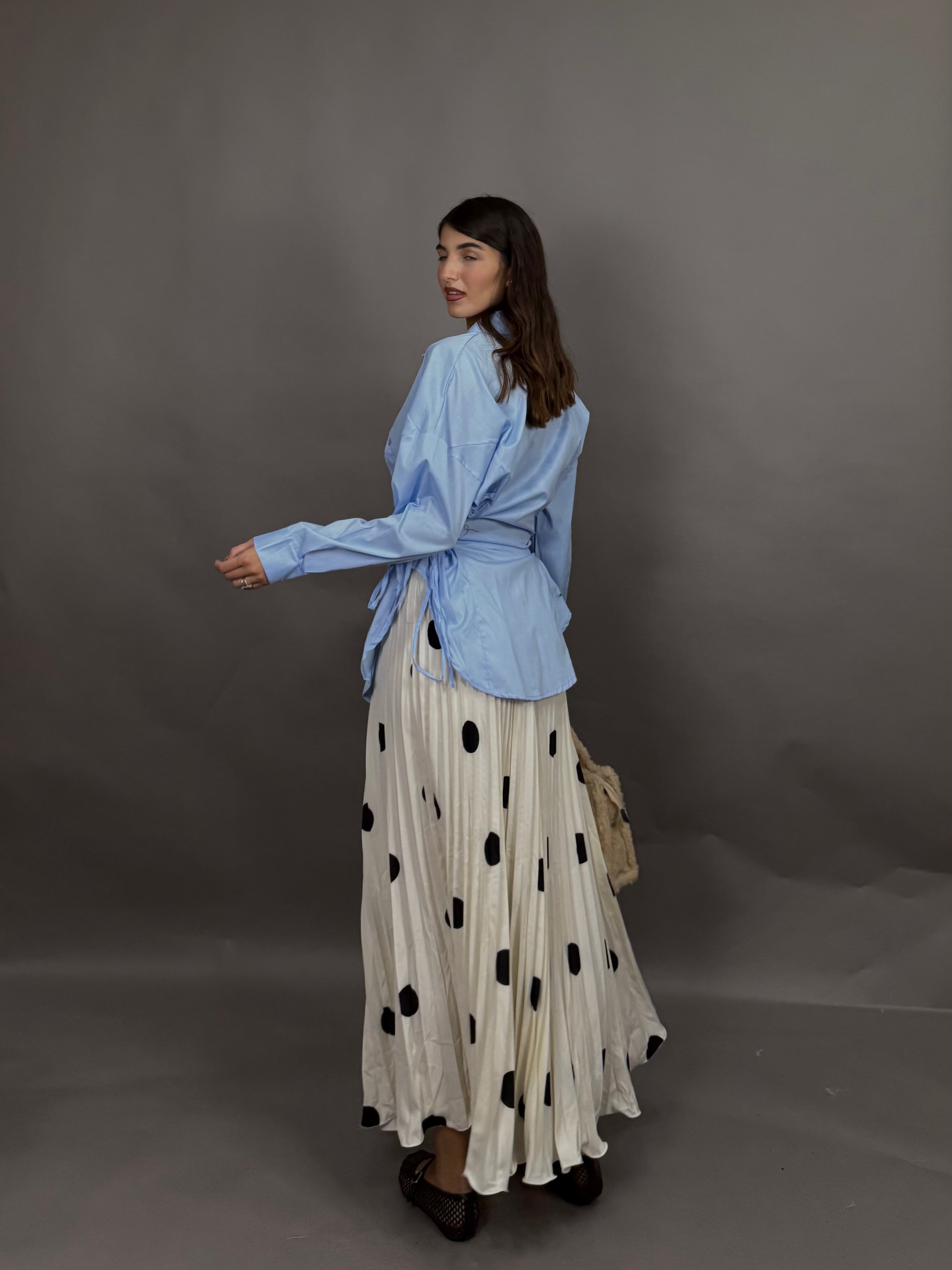 Camicia avvitata azzurra