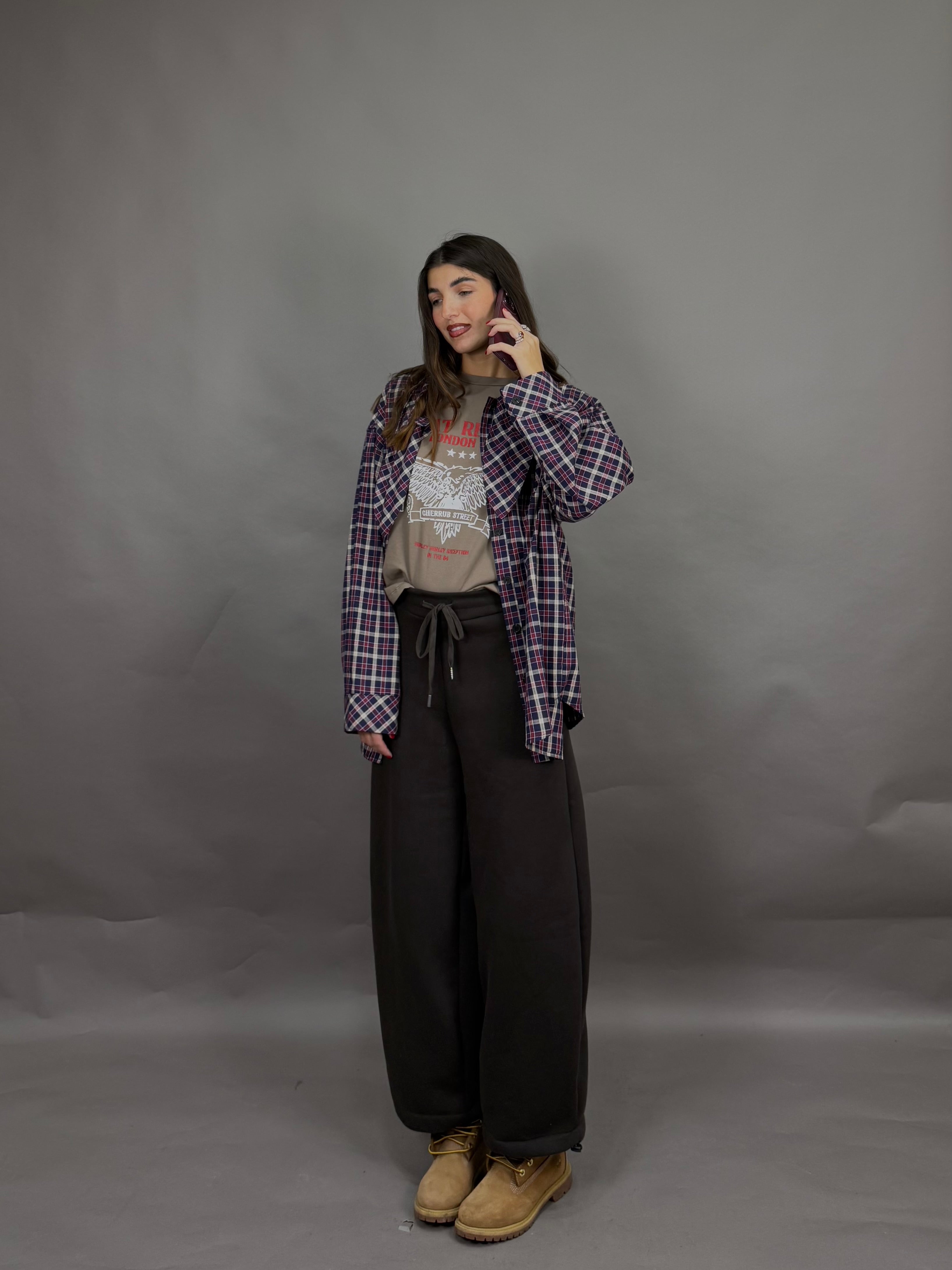 Pantalone tuta marrone