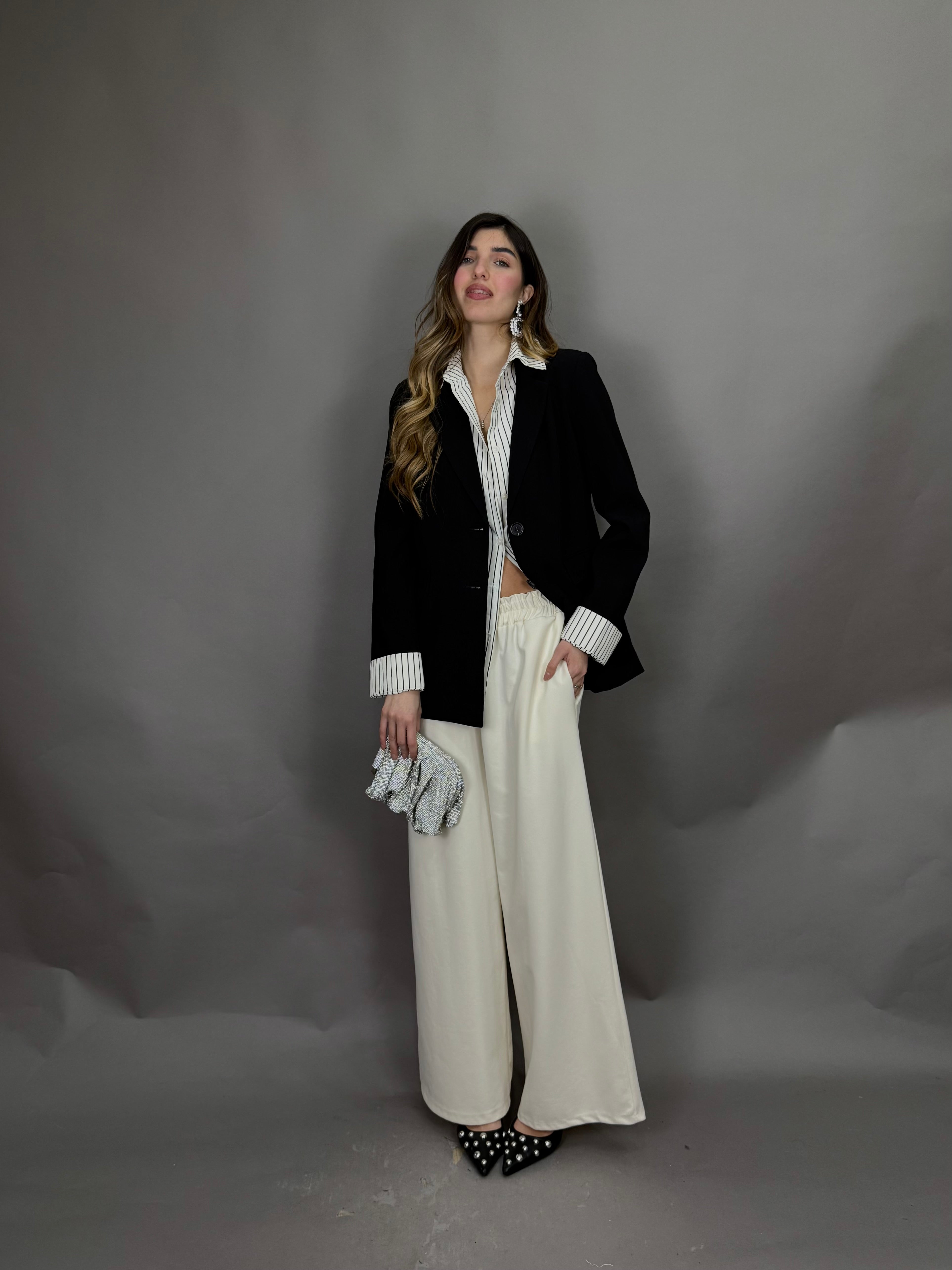 Panta tuta garzato panna - LadyB Shop Online