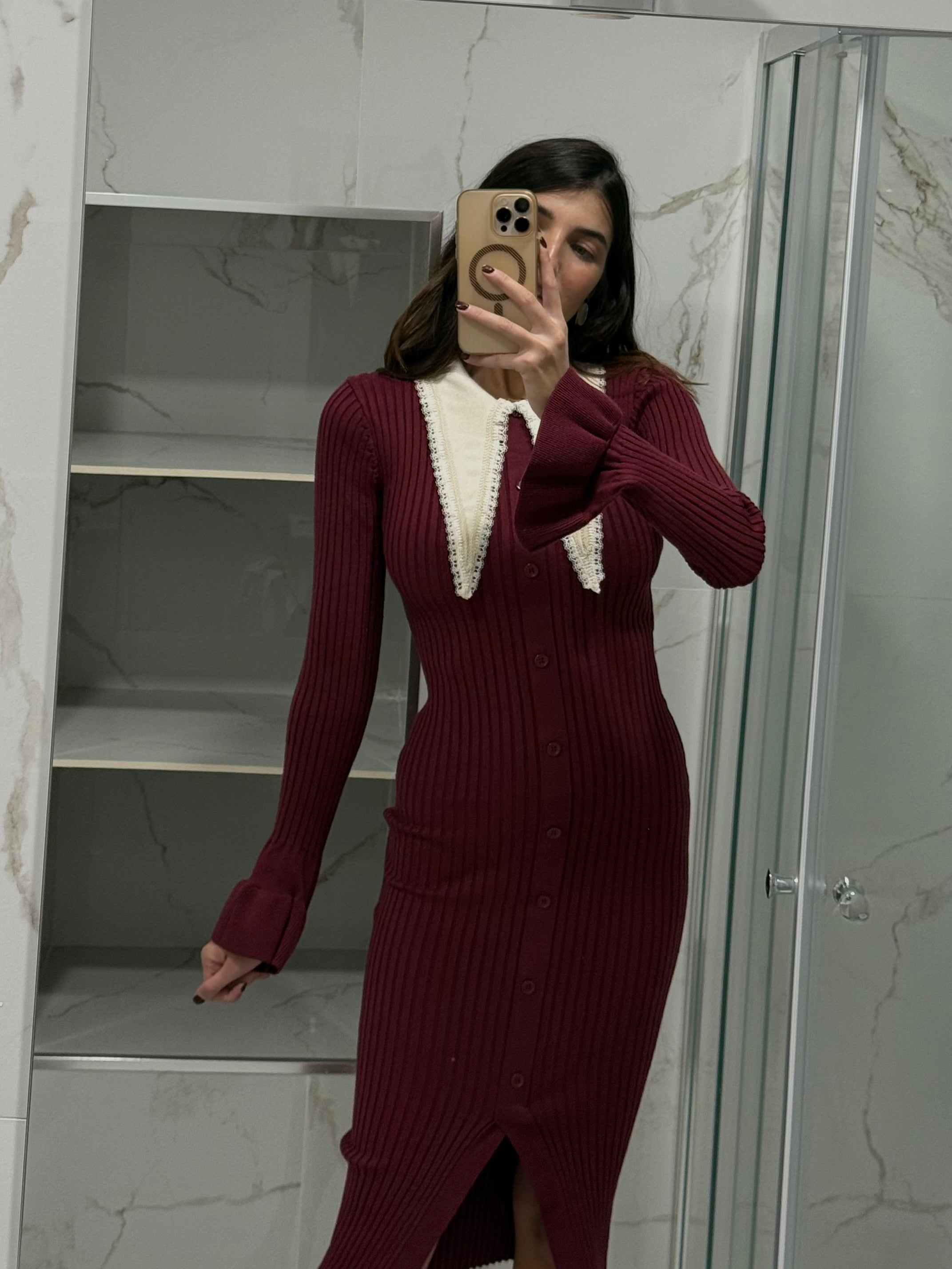 Dress Parisienne bordeaux