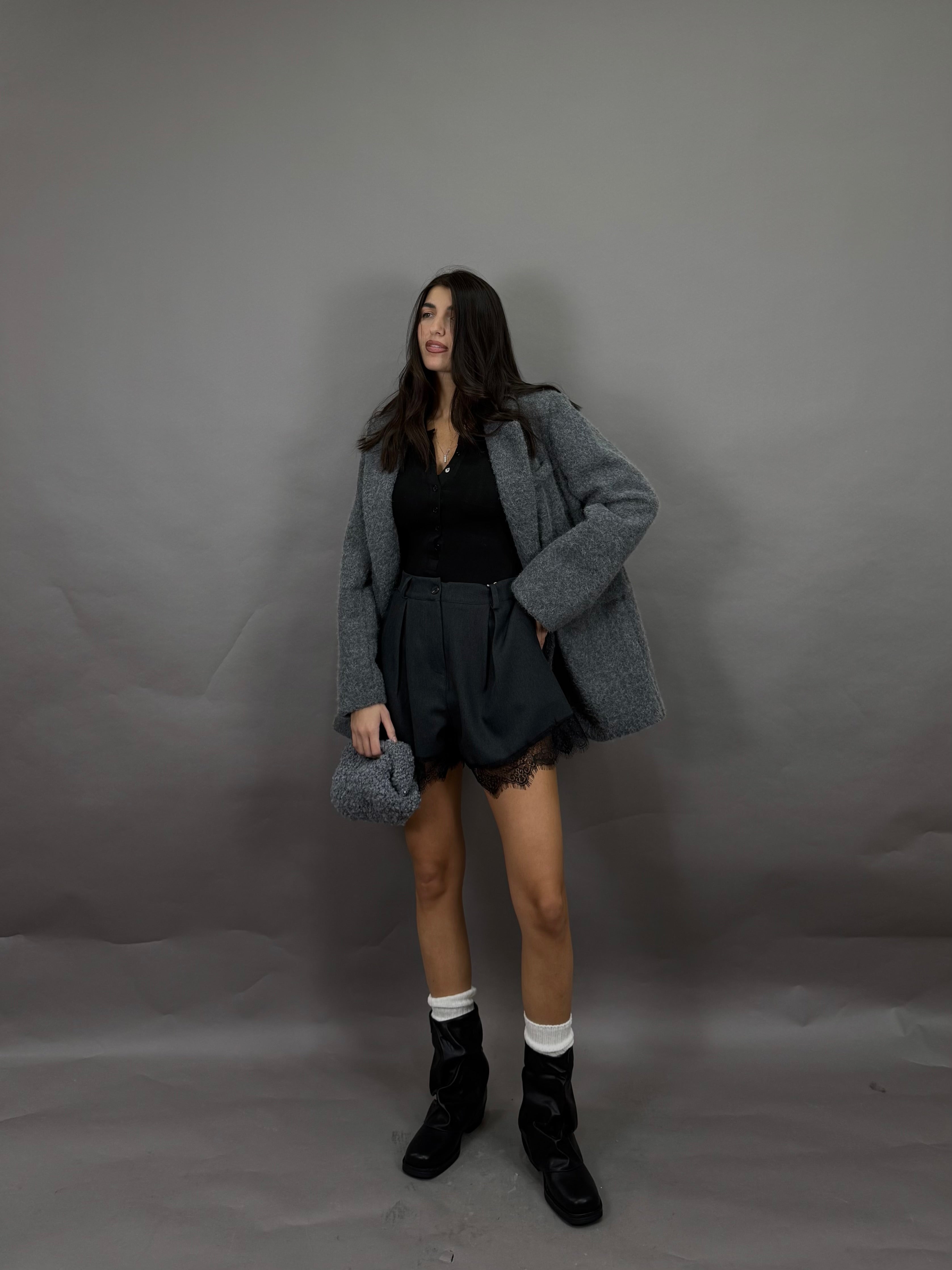 Shorts in pizzo grigi