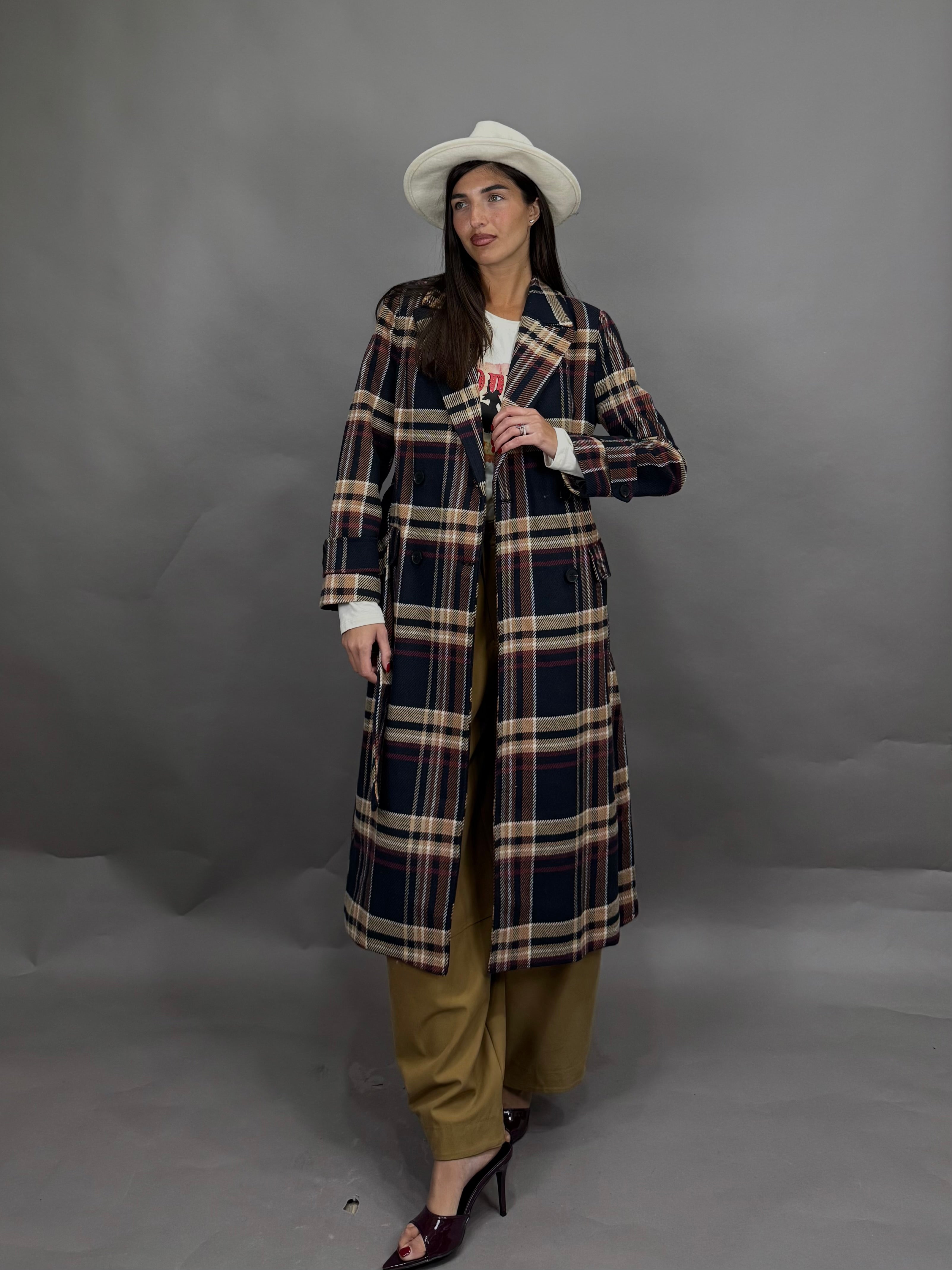 Trench cappotto lumina blu