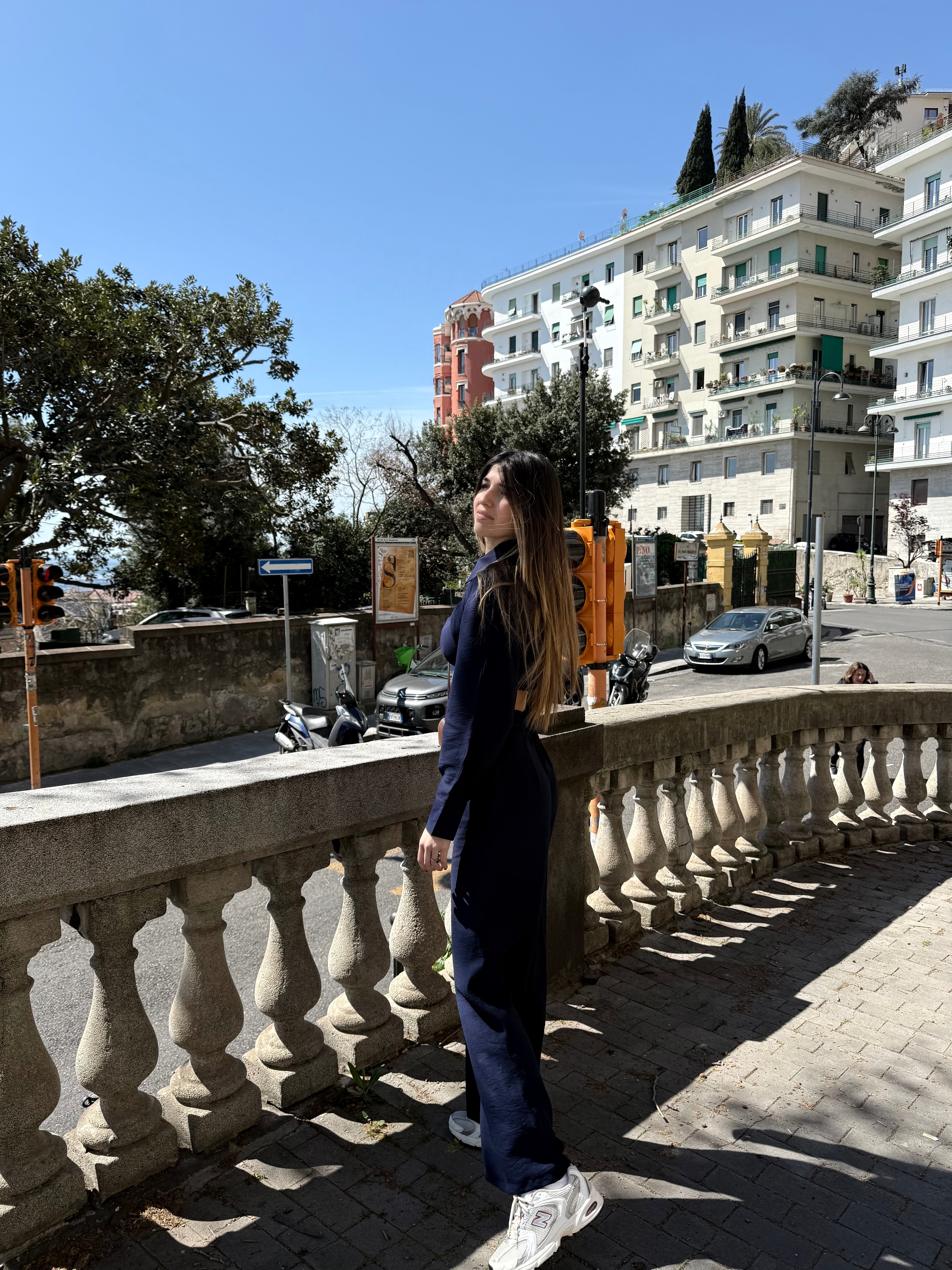 Coordinato misto lino blu - LadyB Shop Online