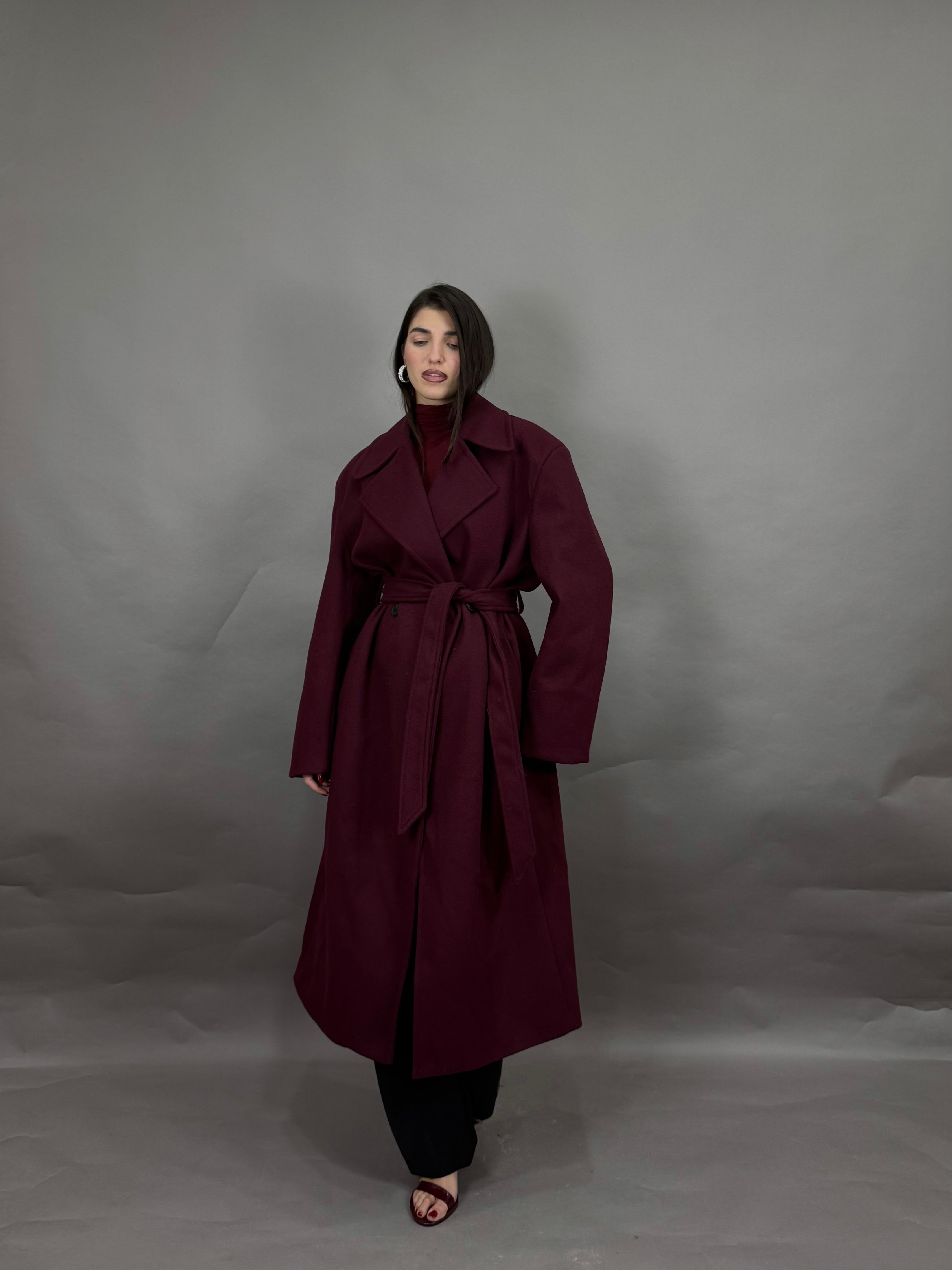 Cappotto bordeaux lumina