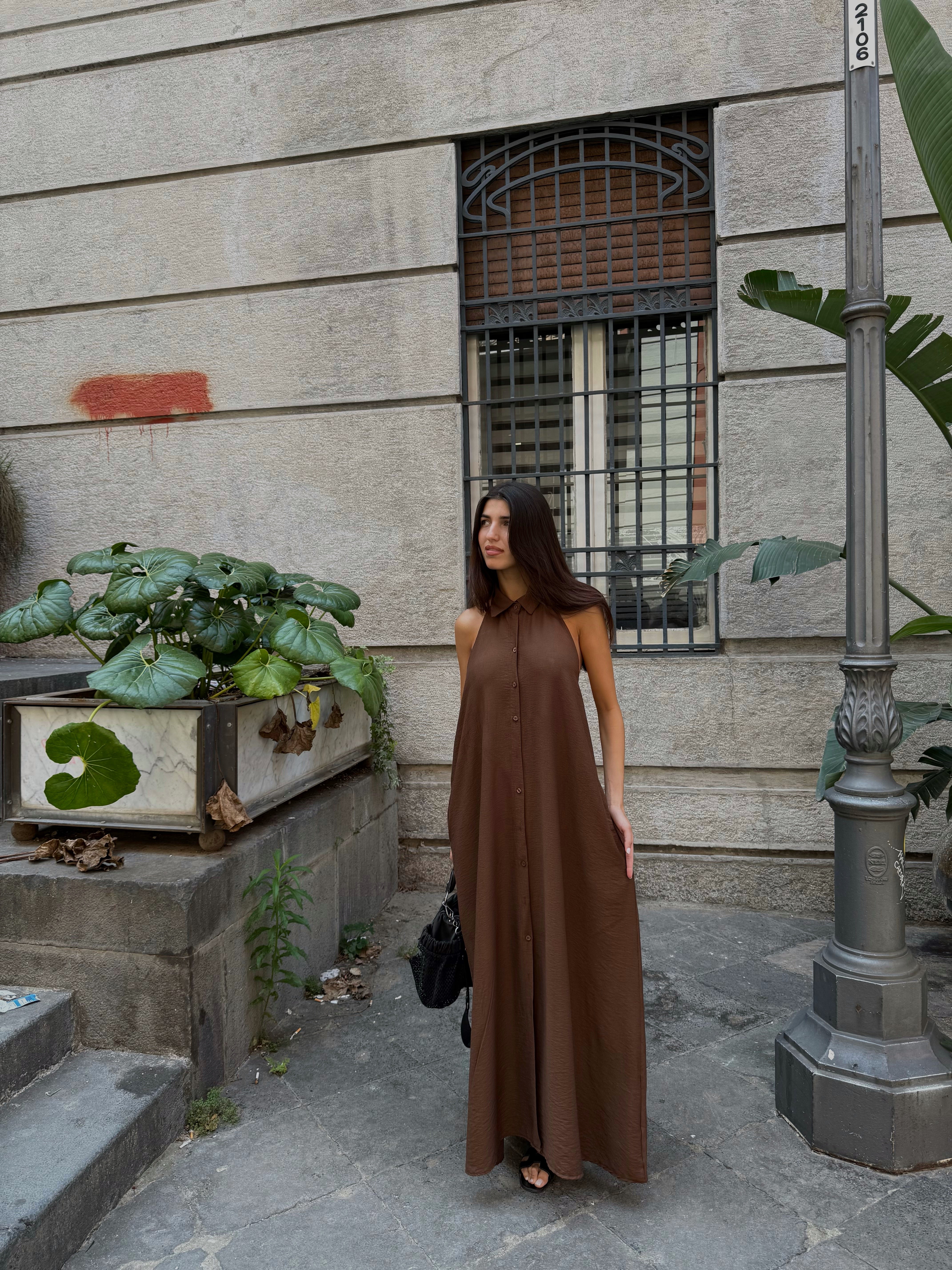 Dress Lucilla marrone - LadyB Shop Online