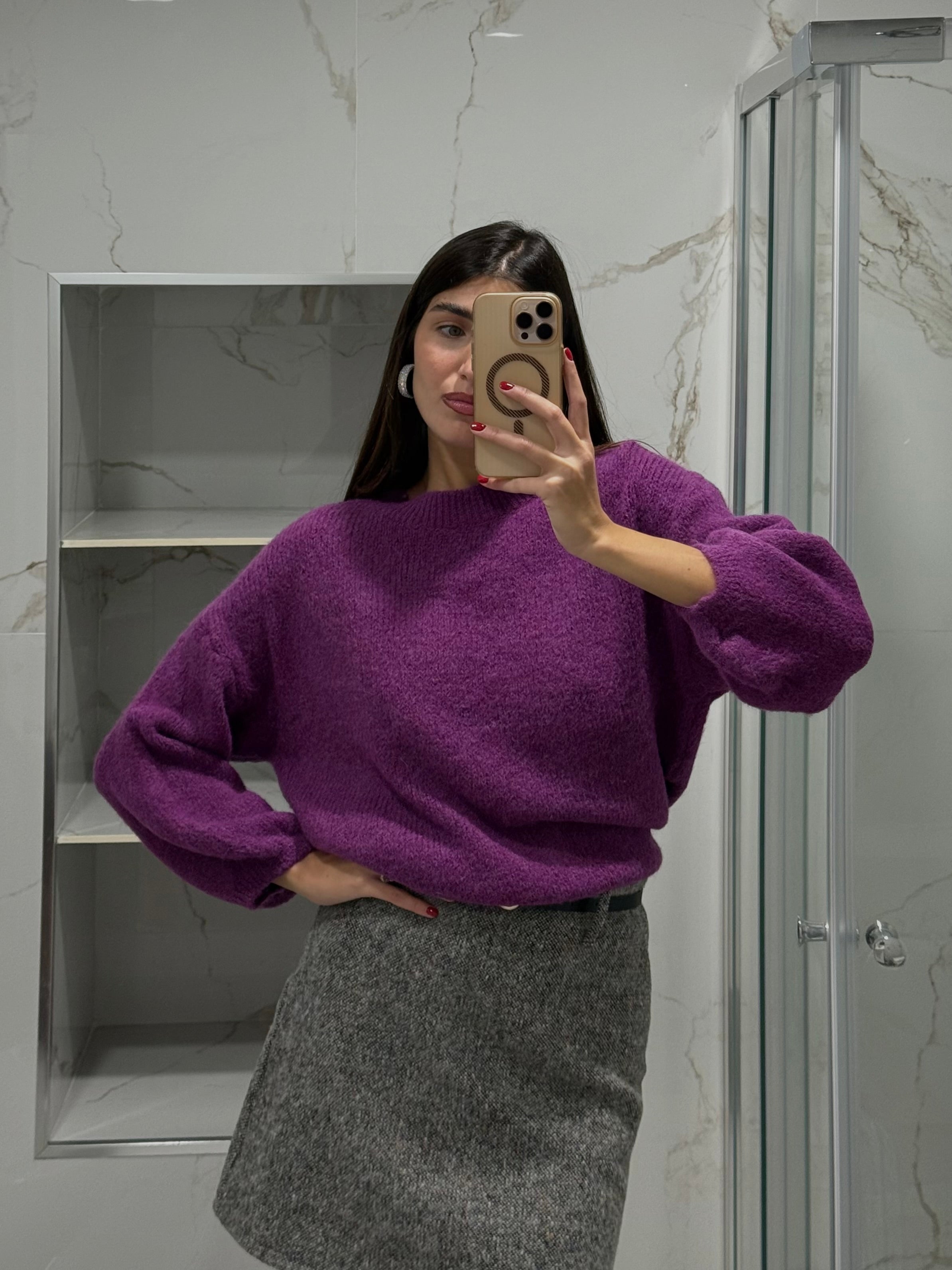 Maglione Merci viola