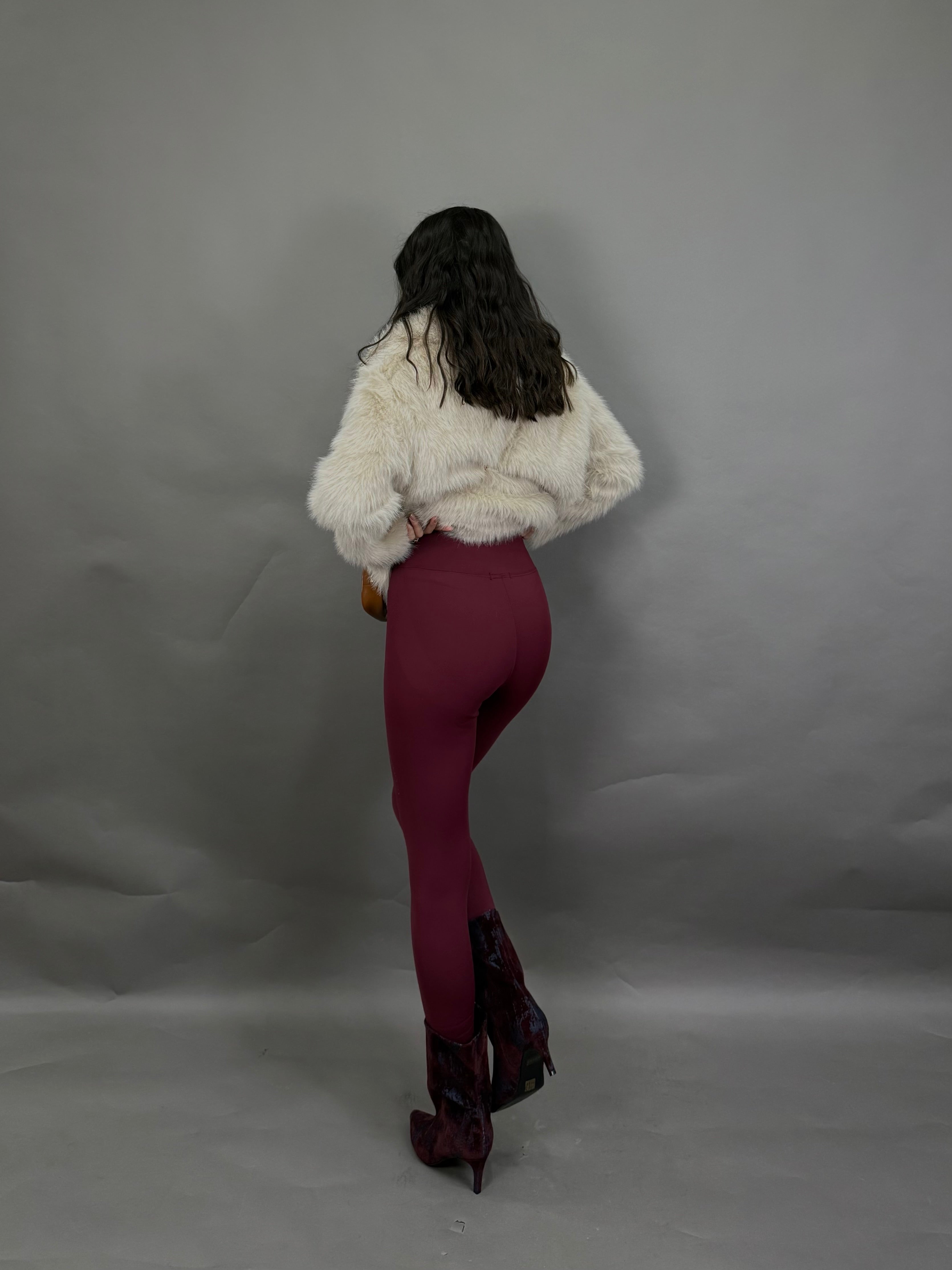 Leggins termico bordeaux