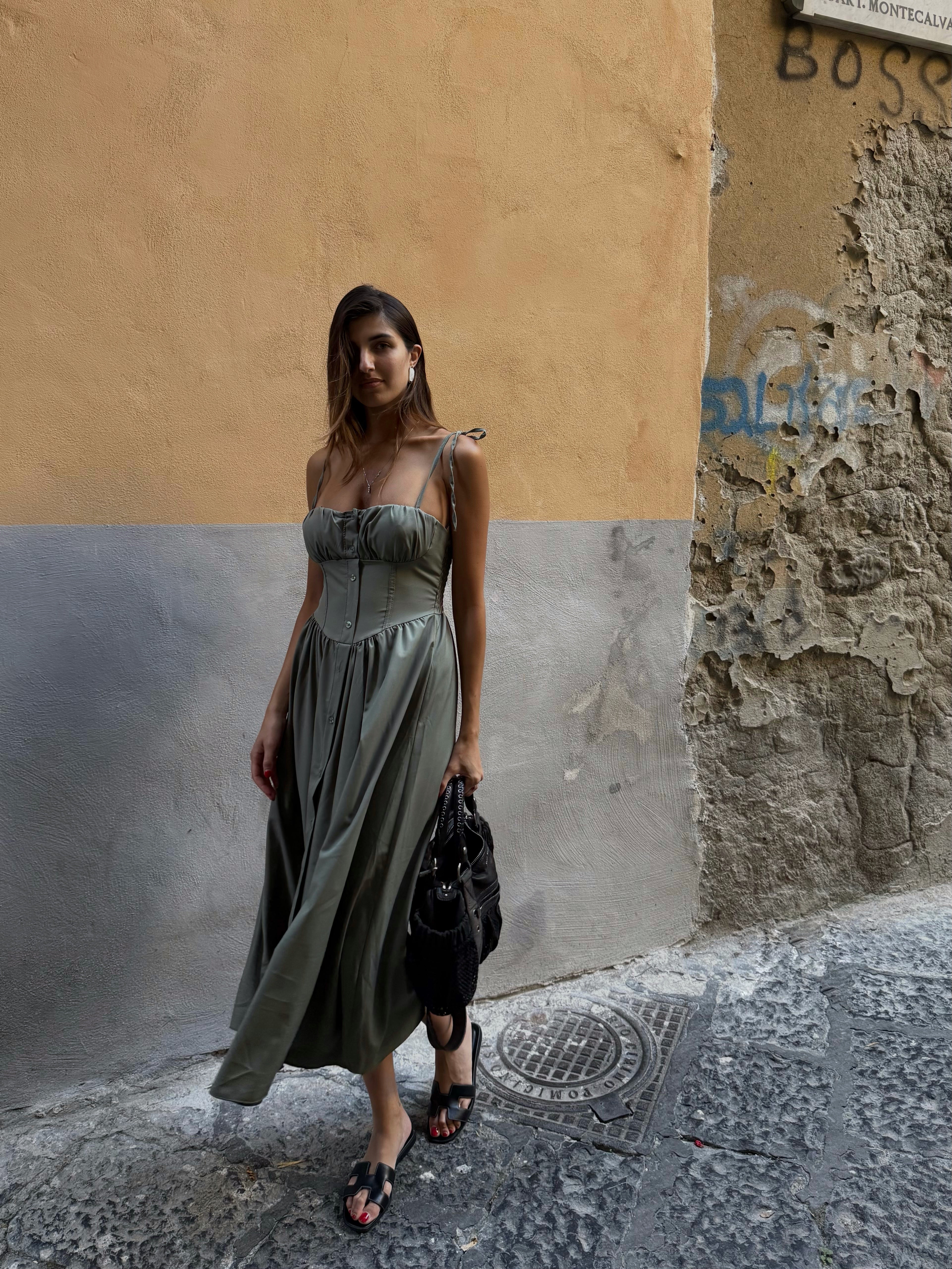 Dress Elisa verde - LadyB Shop Online