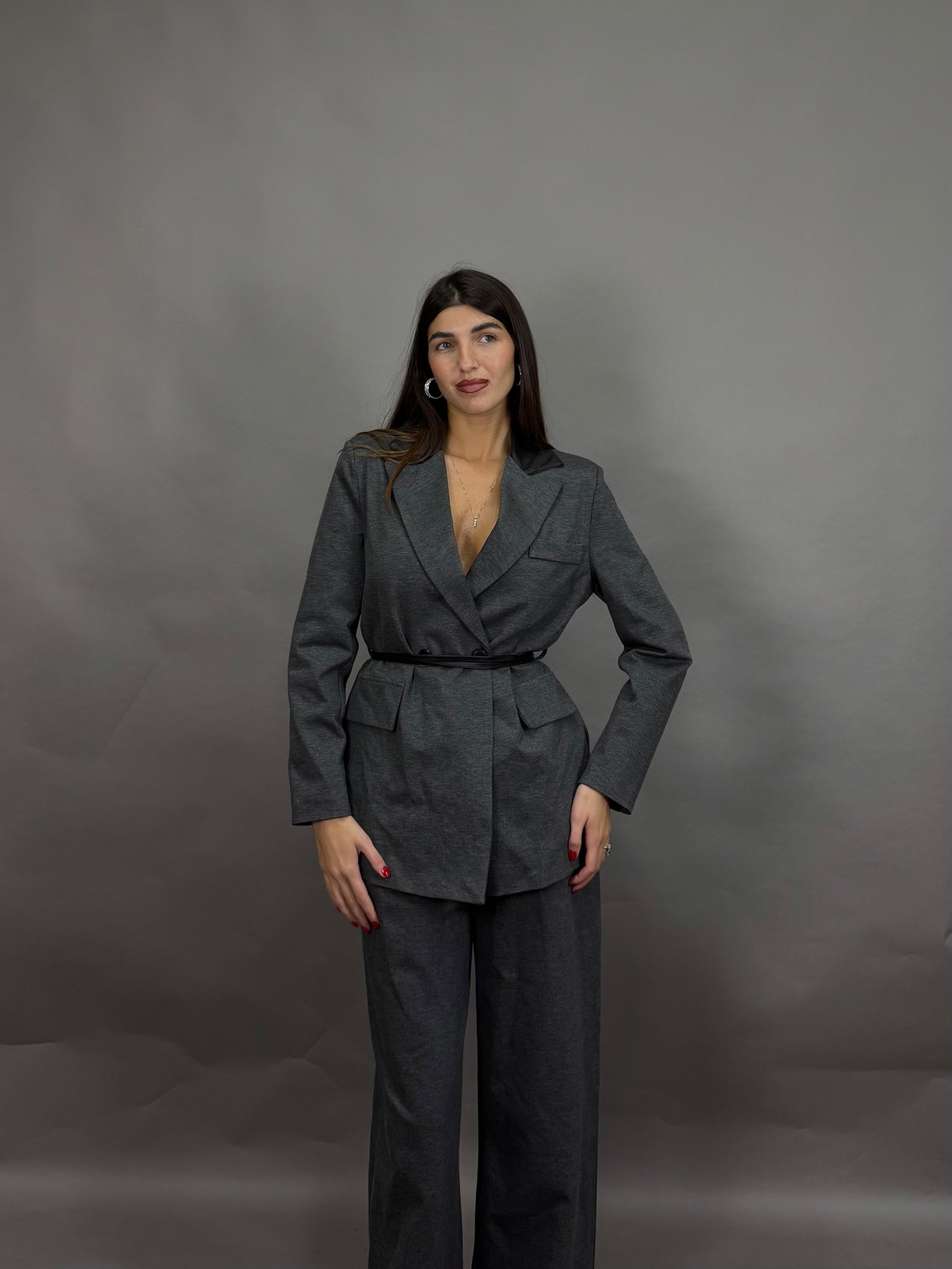 Giacca Oxford grigia