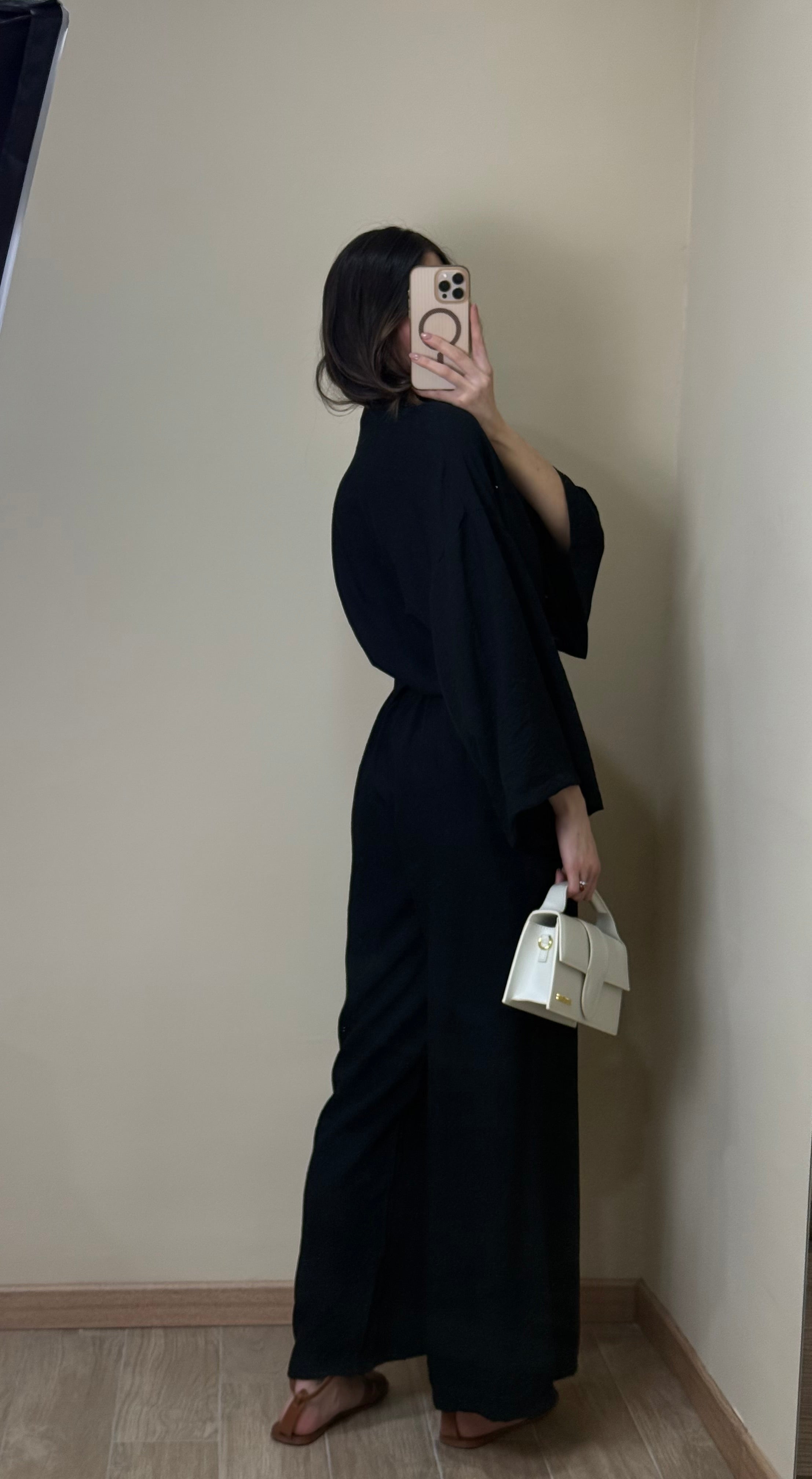 Coordinato misto lino nero - LadyB Shop Online