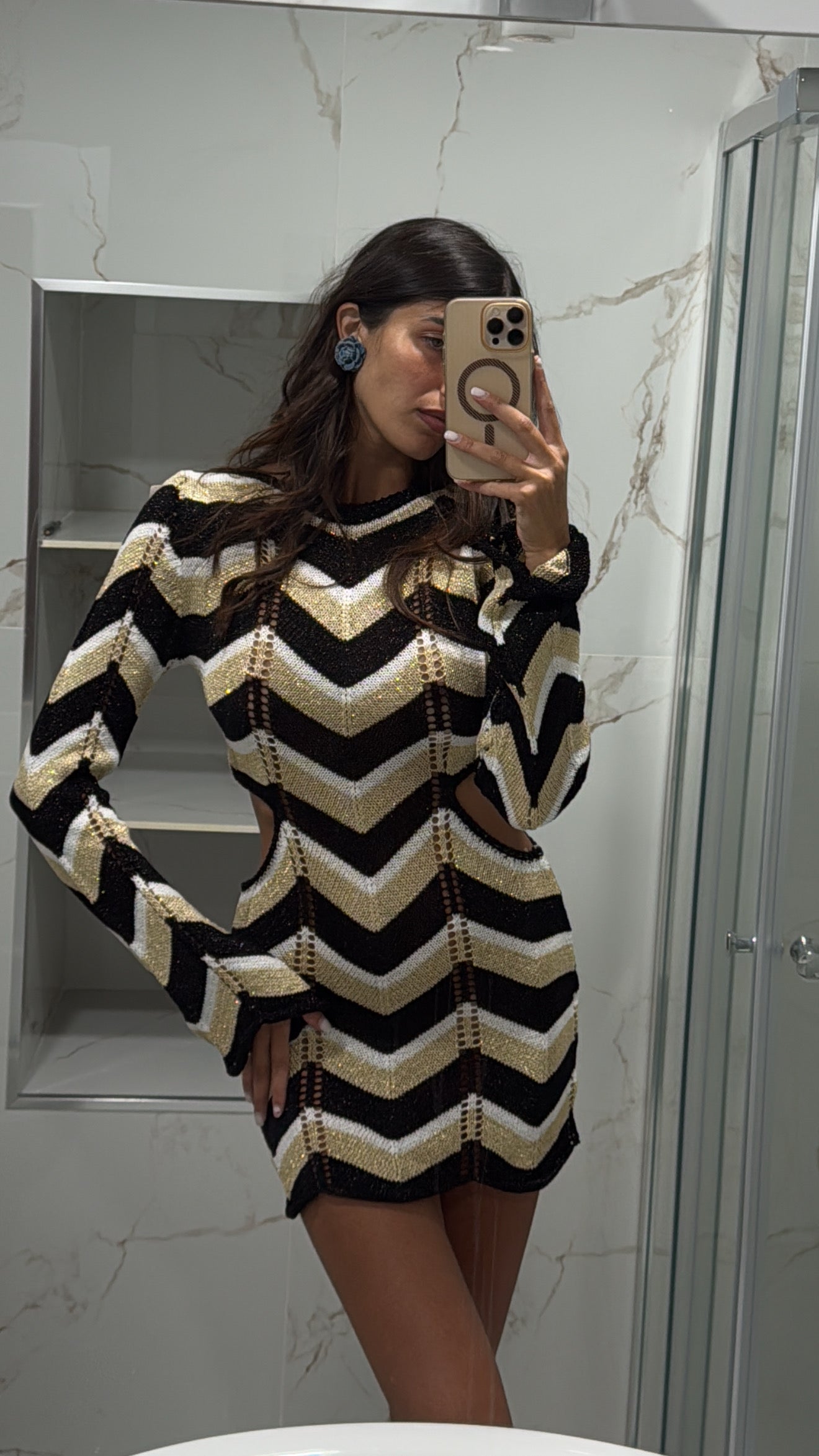 Dress Miss nero e oro - LadyB Shop Online