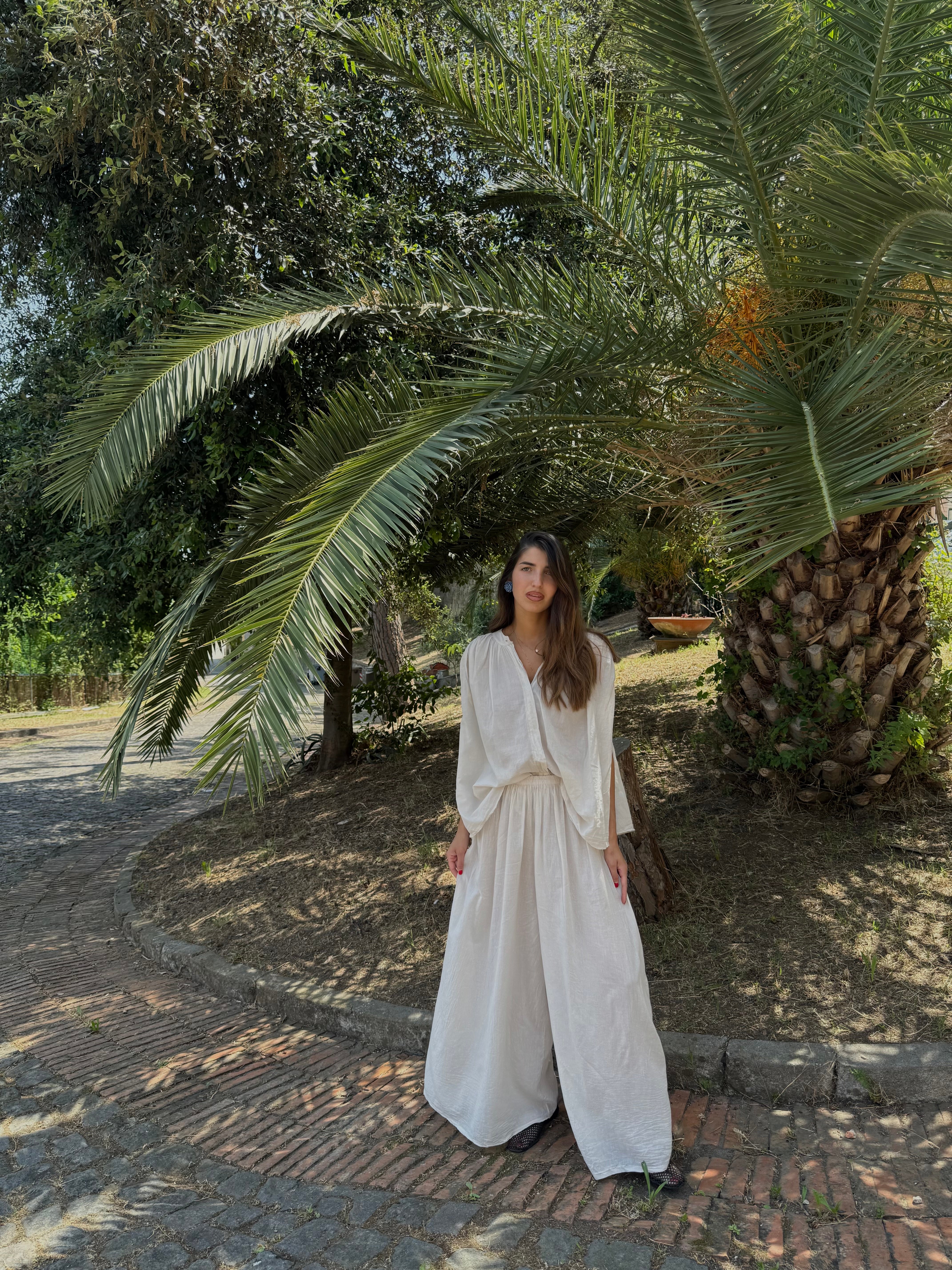 Pantalone cotone beige - LadyB Shop Online