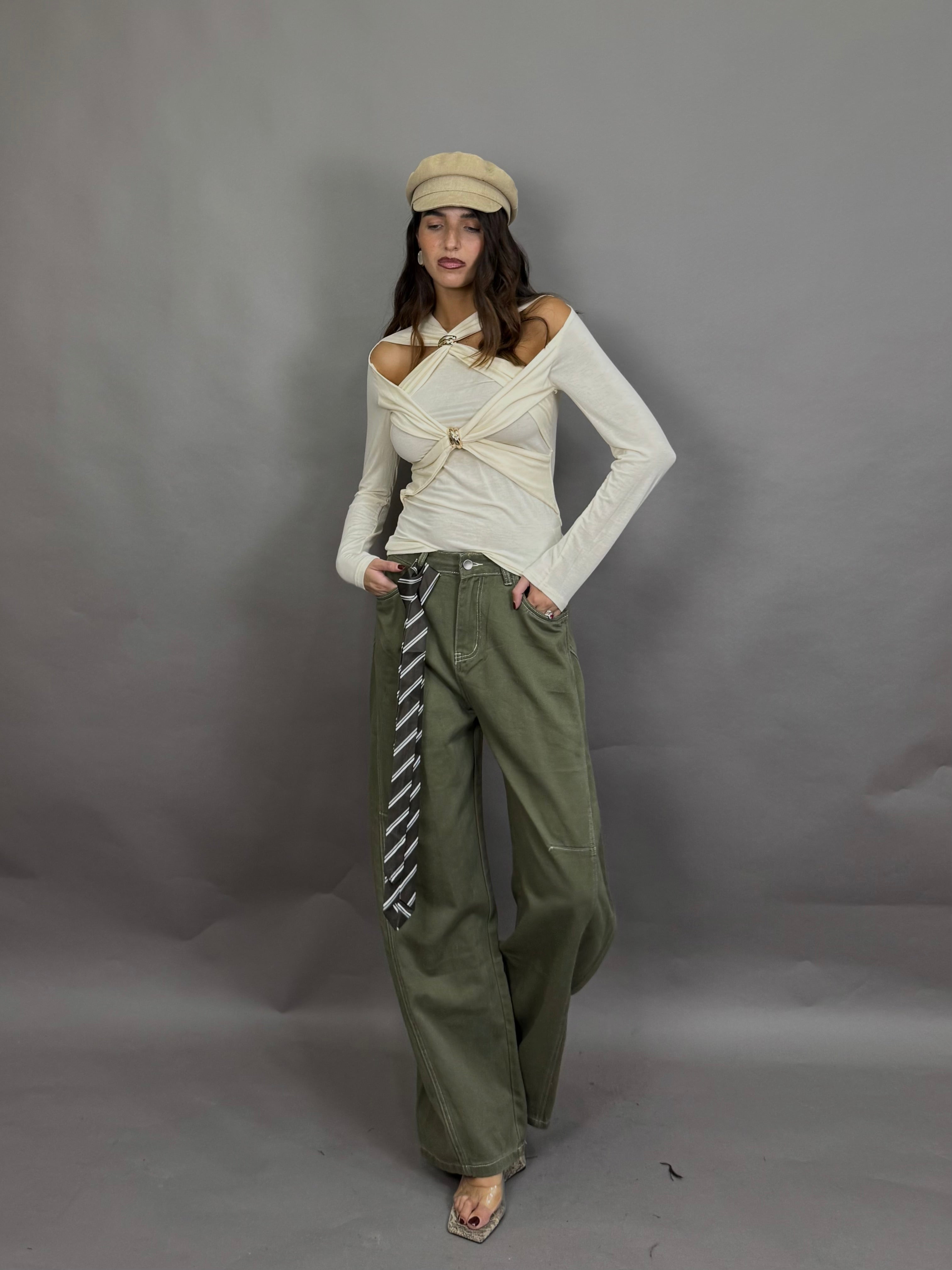 Jeans ballon verde