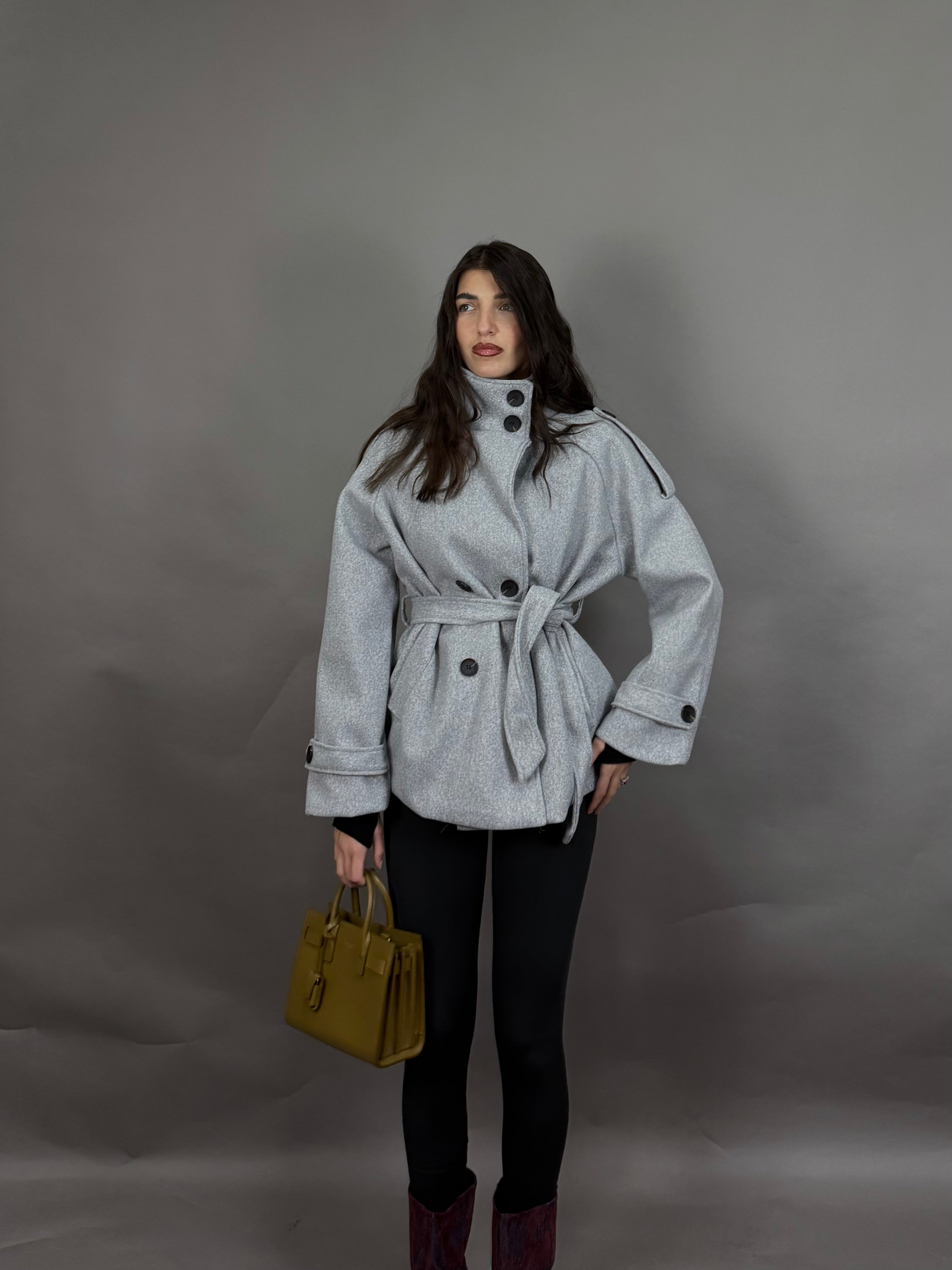 Trench peso cappotto grigio