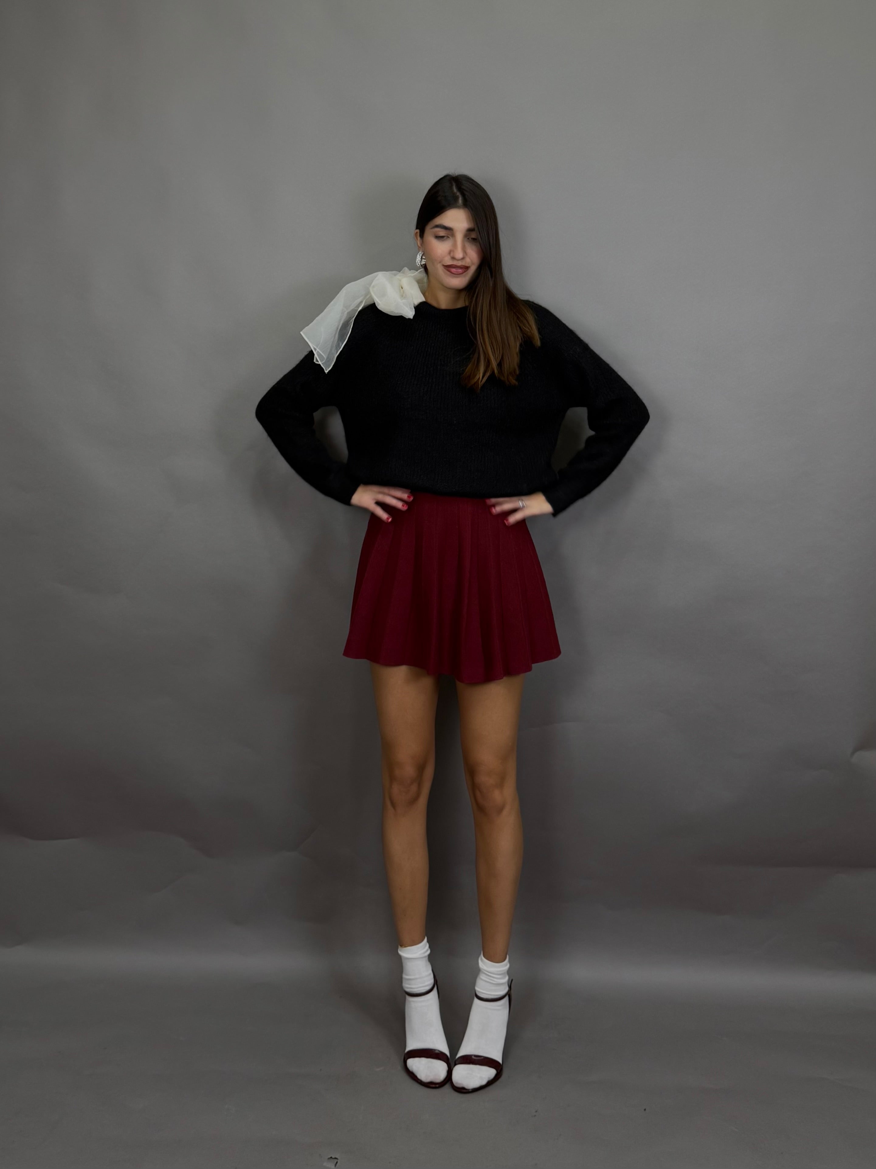 Maglione fiocco organza