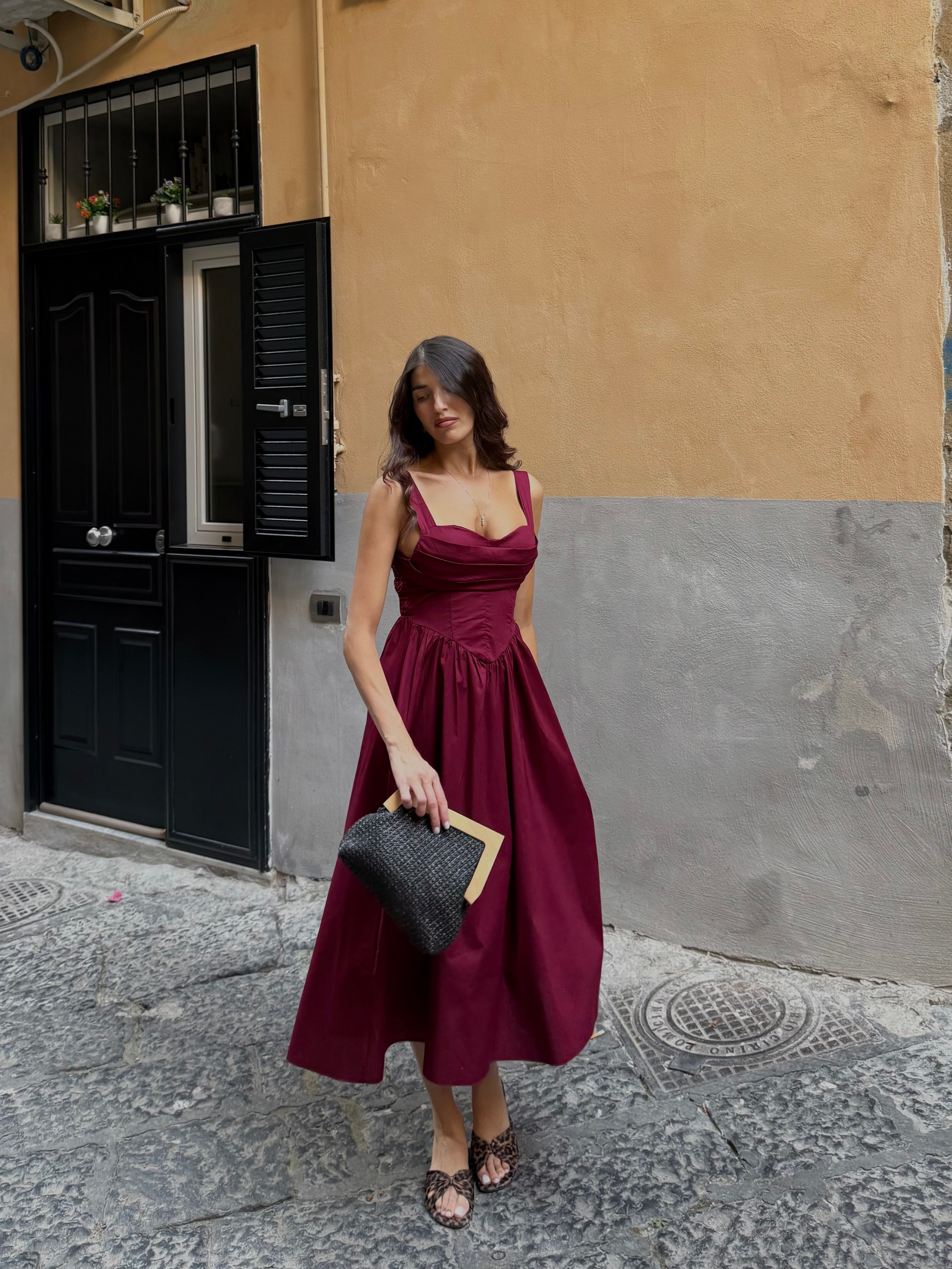 Dress Marylin bordeaux - LadyB Shop Online