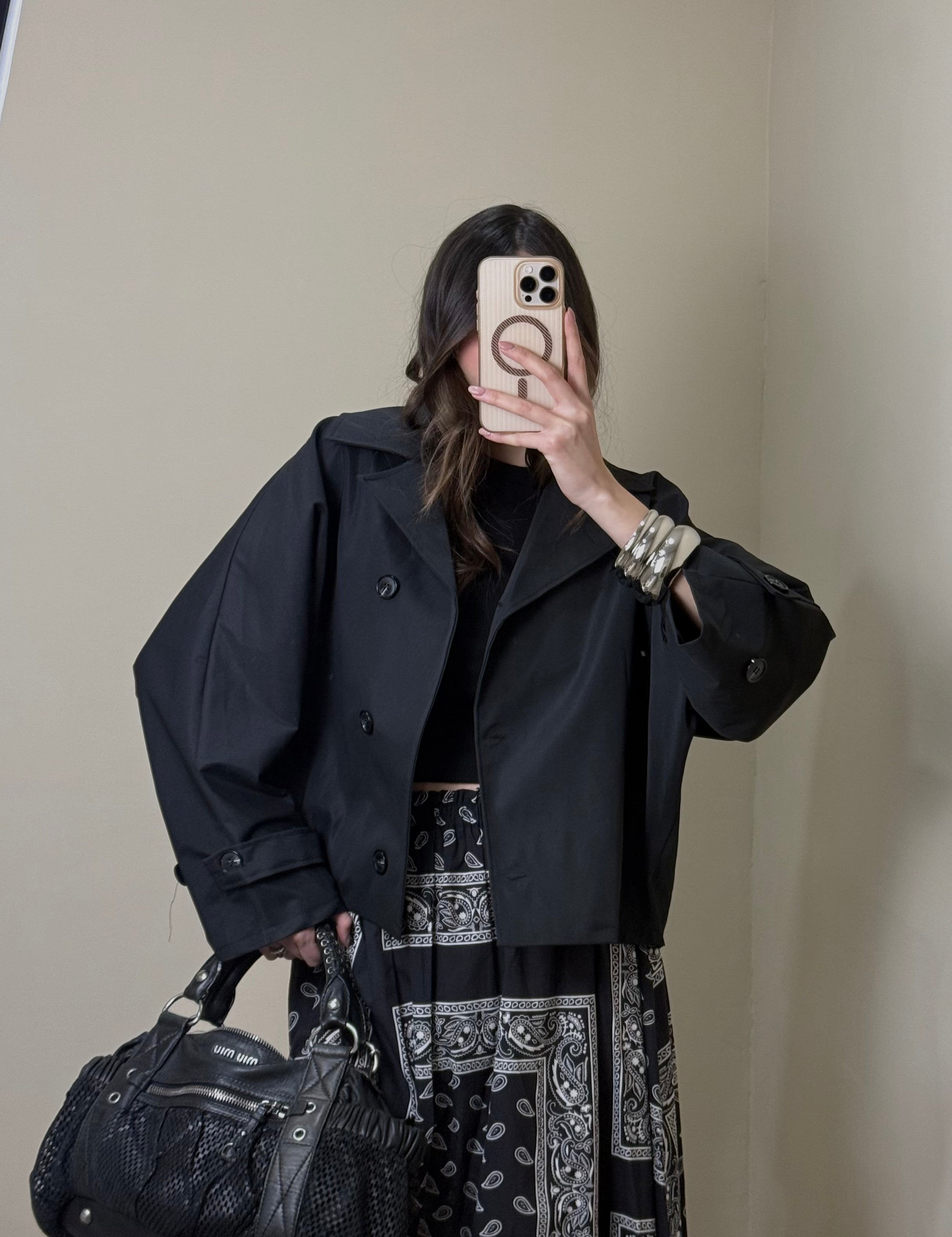 Trench Barbara nero - LadyB Shop Online