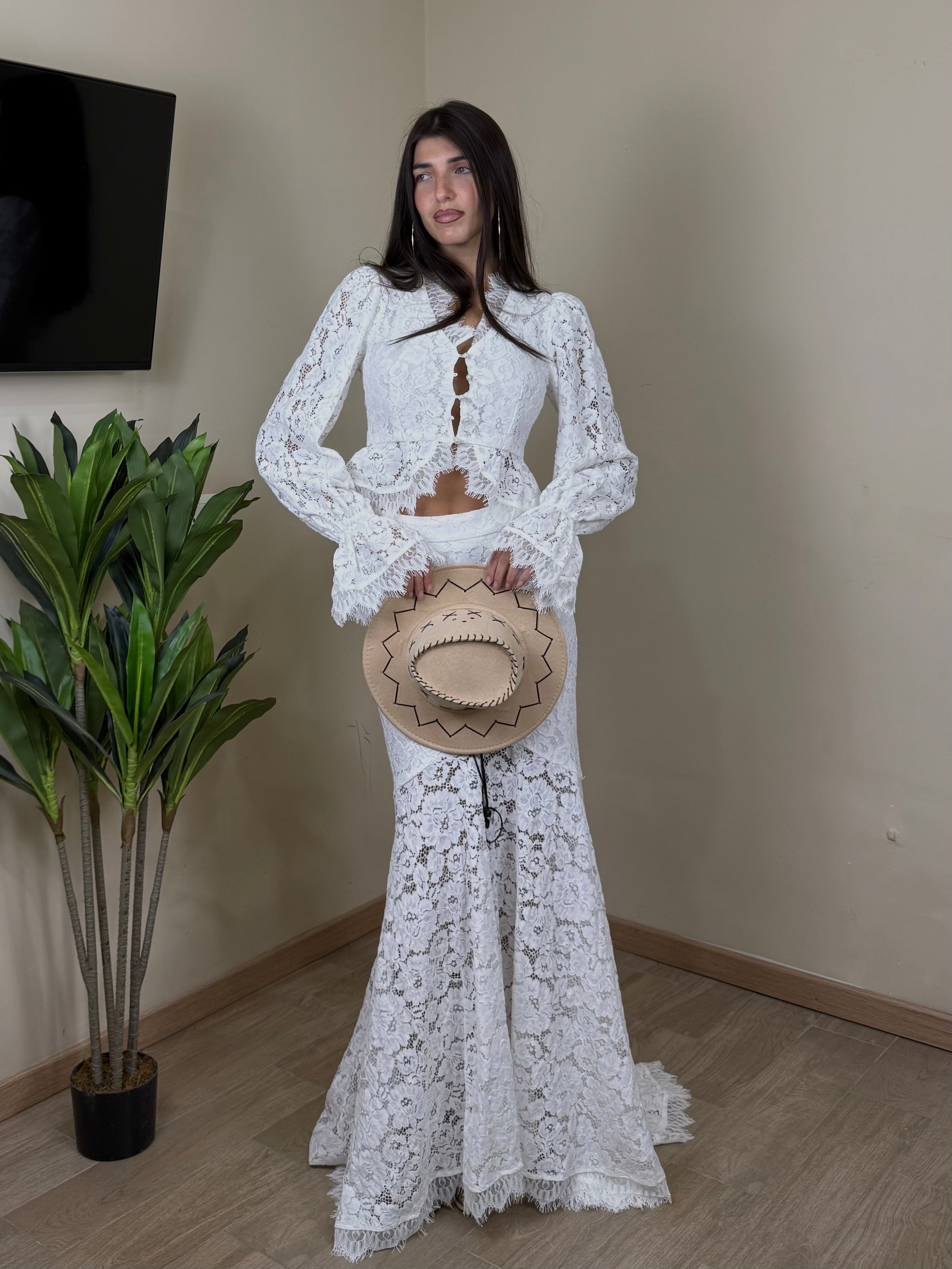 Camicia in pizzo lumina