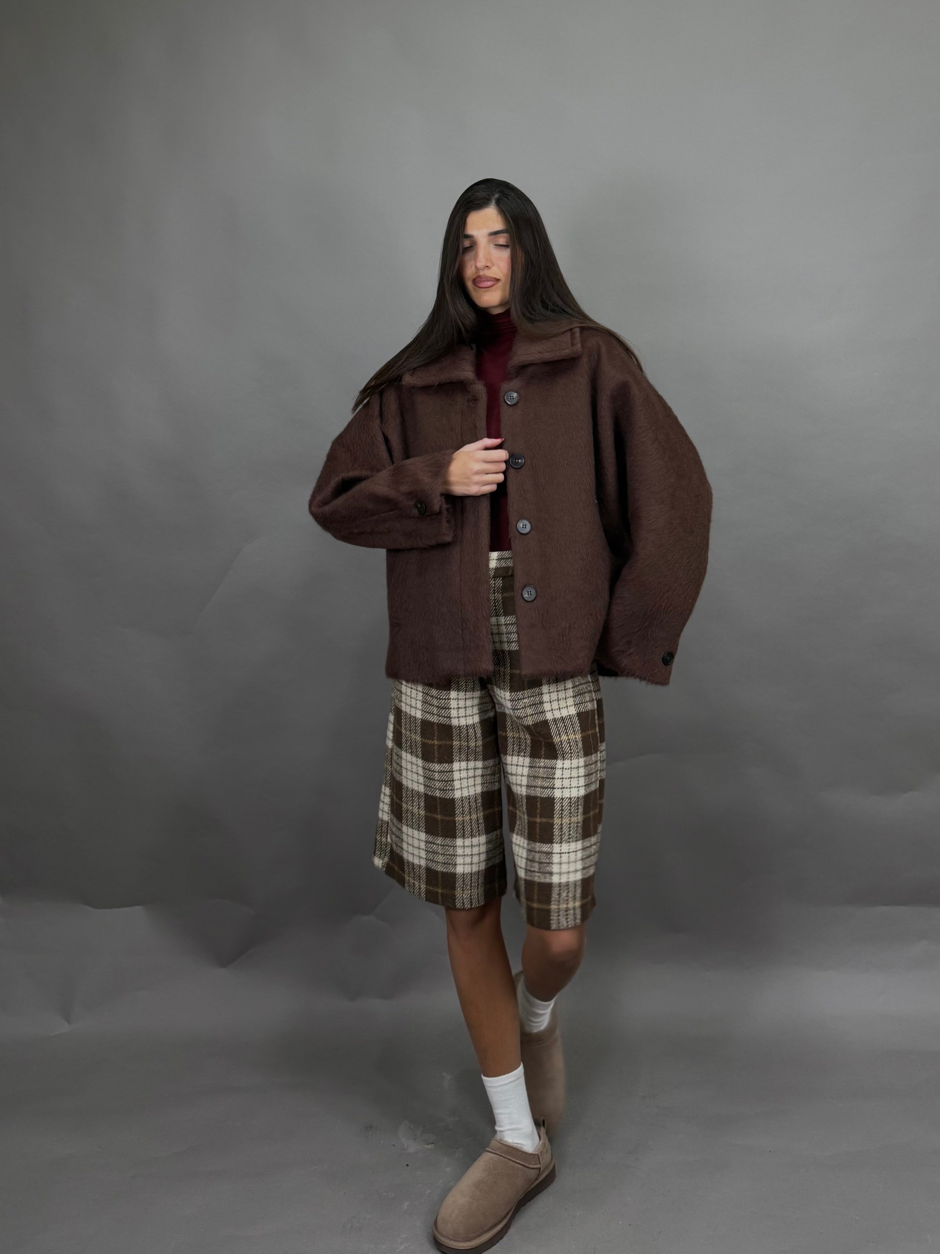 Cappotto pelo marrone lumina