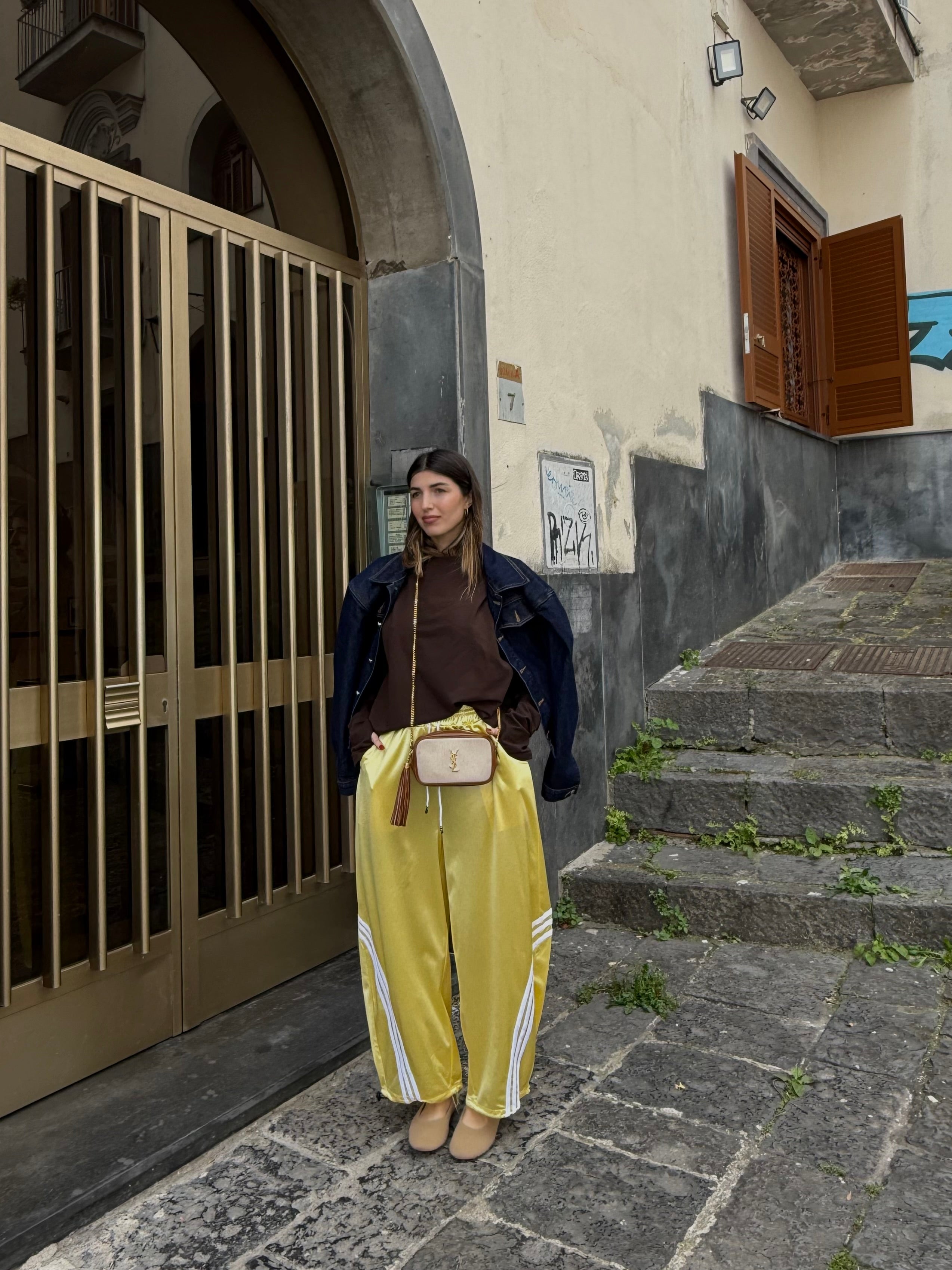 Pantalone adid giallo - LadyB Shop Online