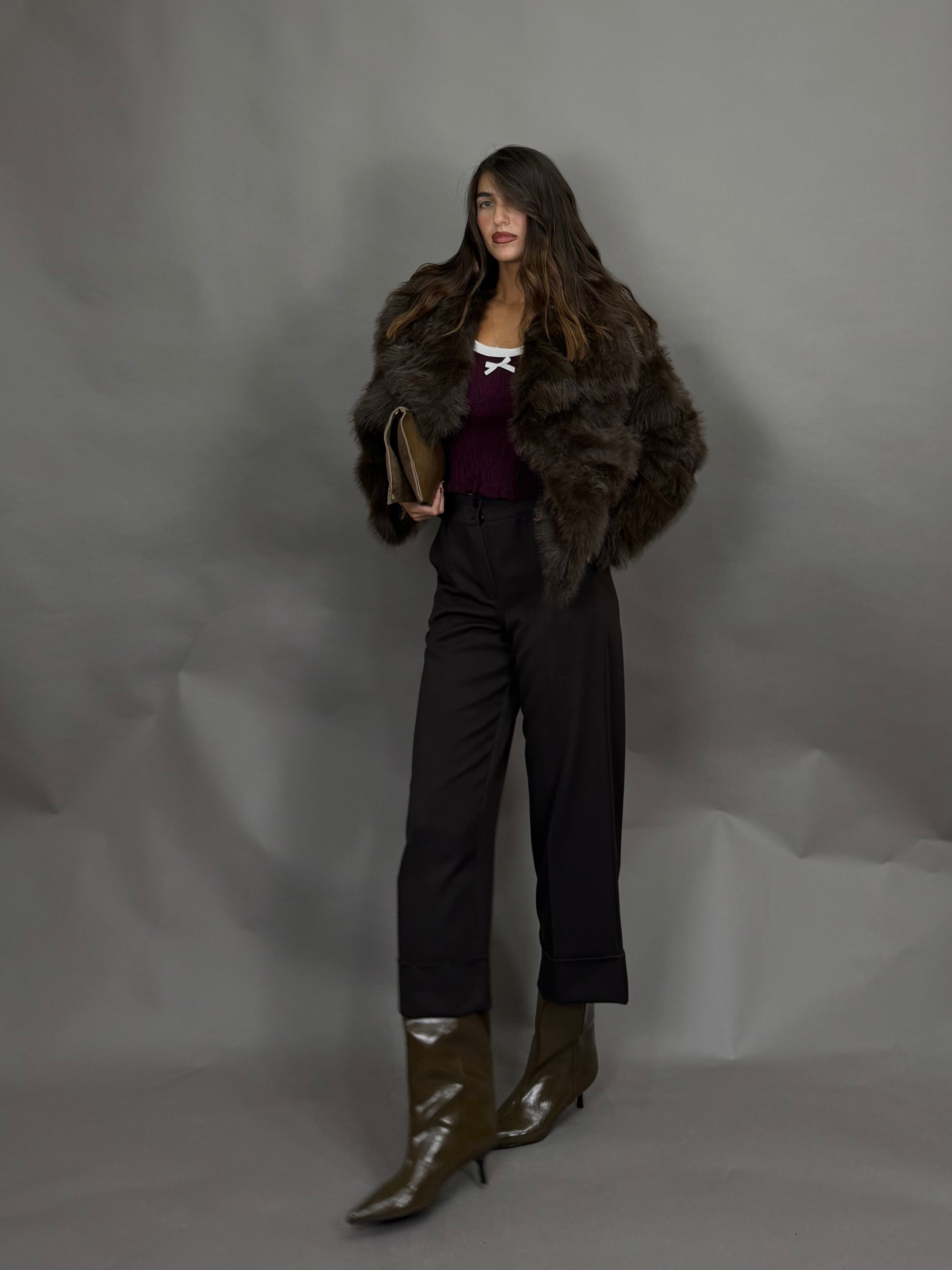 Maxi bermuda marrone scuro