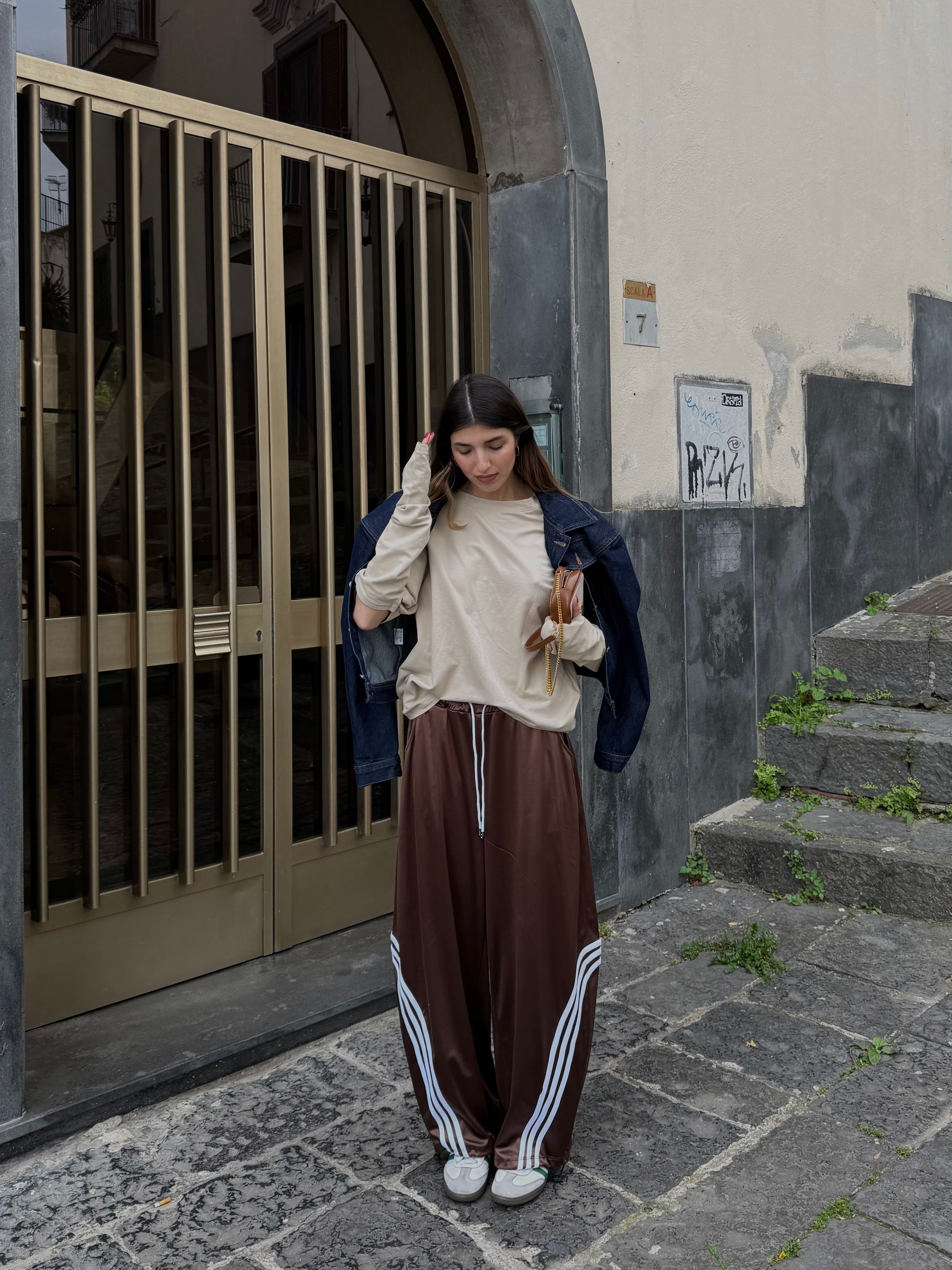 Pantalone adid marrone - LadyB Shop Online