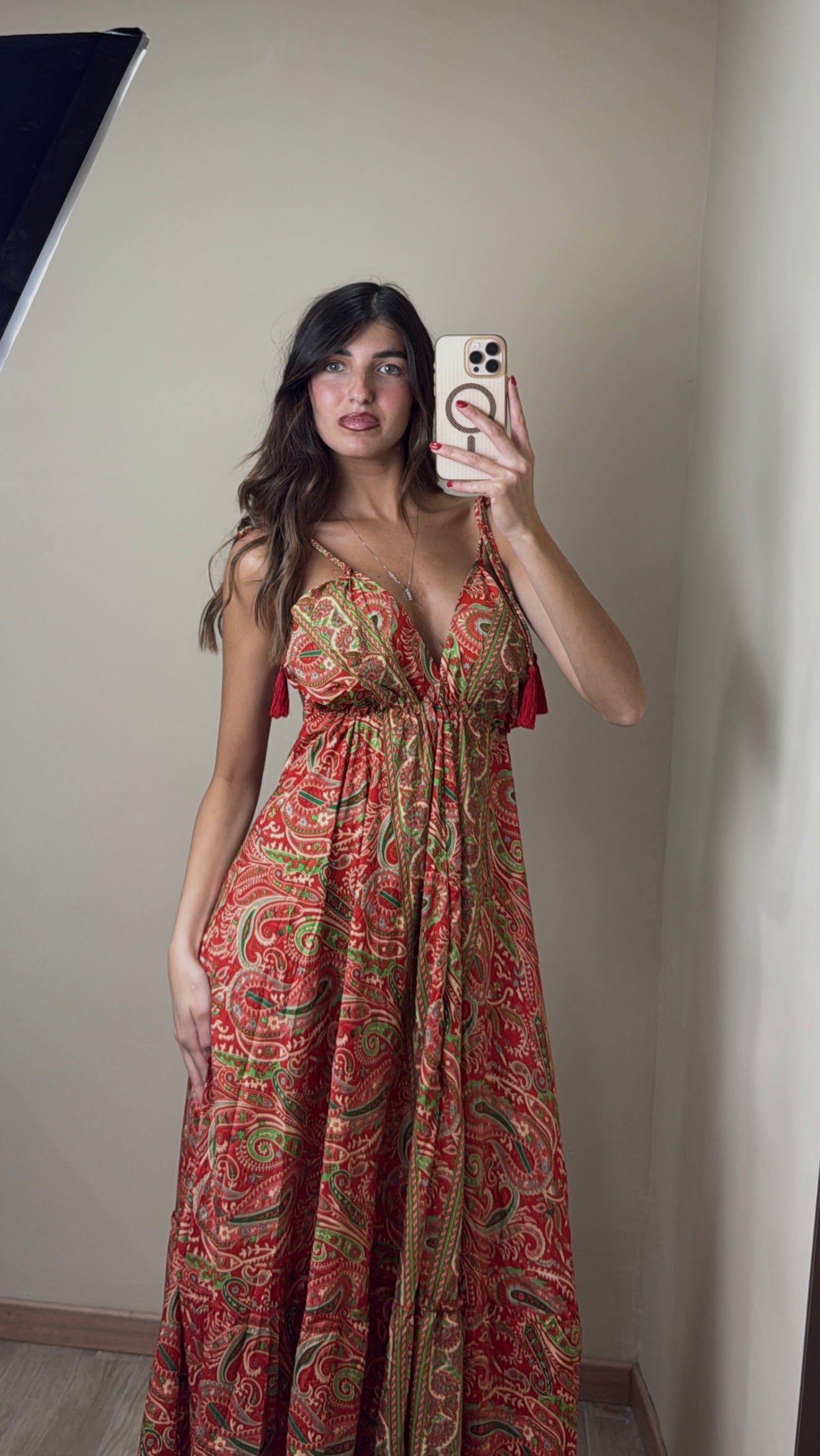 Dress ibizenco rosso - LadyB Shop Online