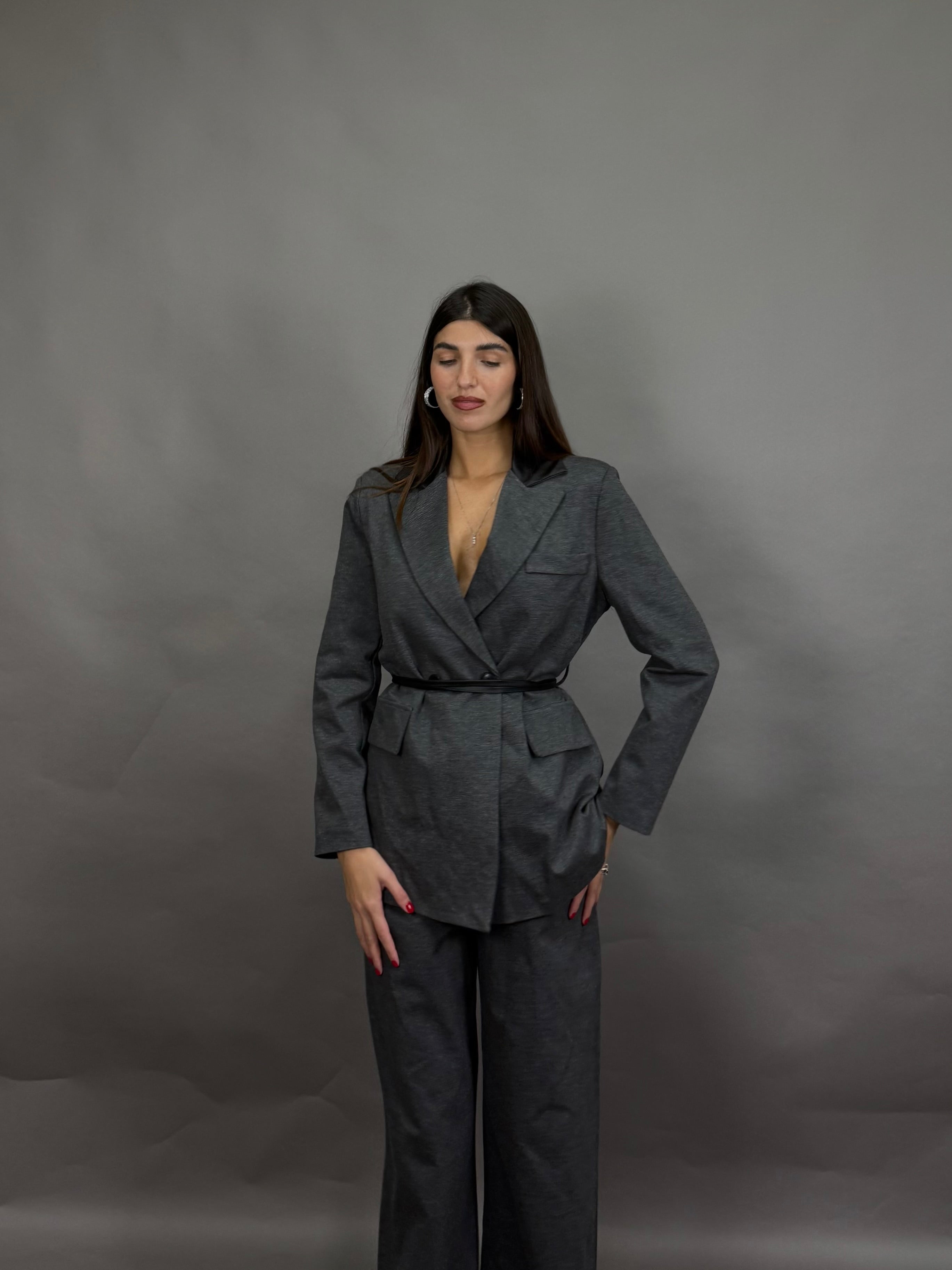 Giacca Oxford grigia