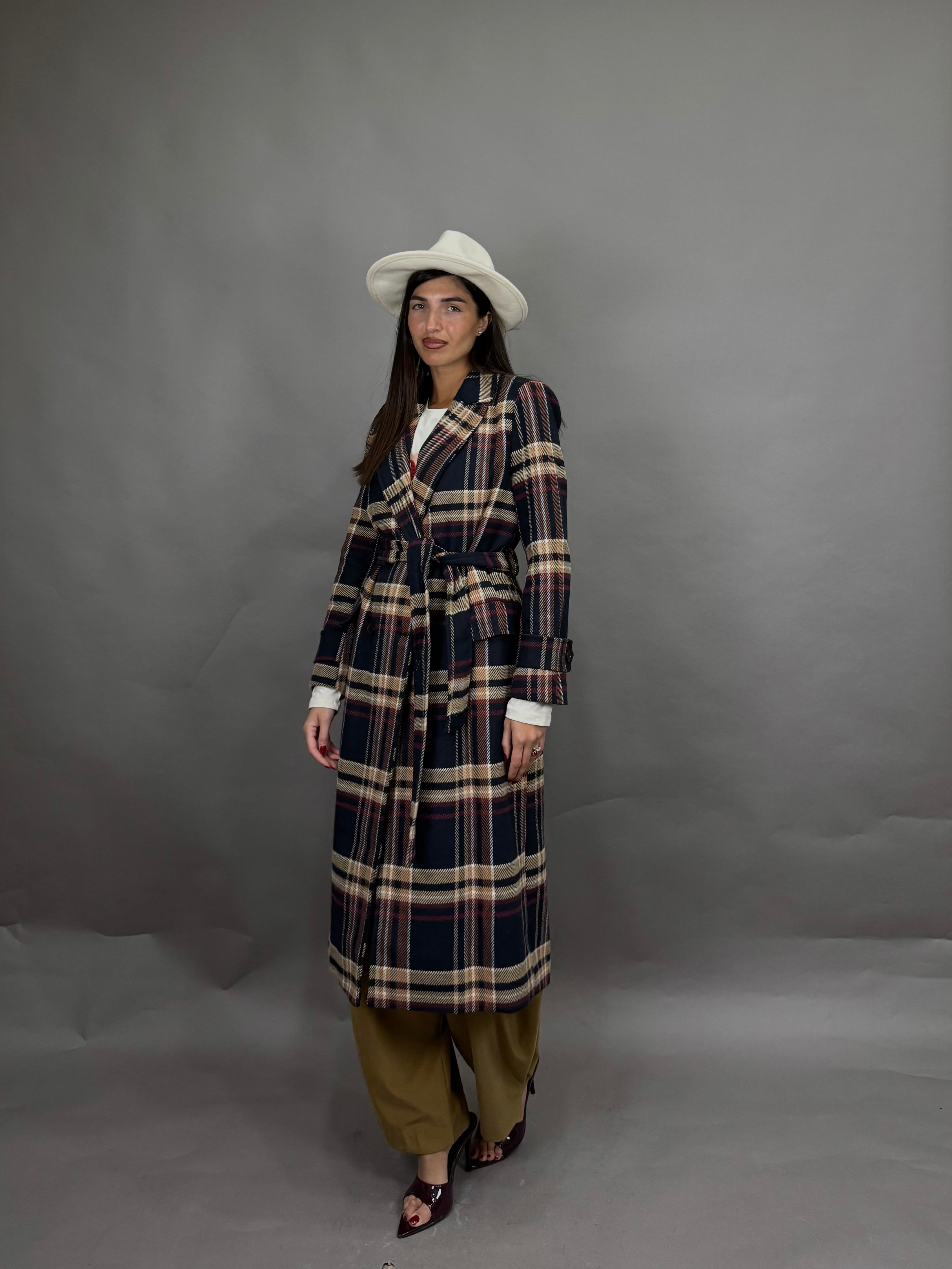 Trench cappotto lumina blu